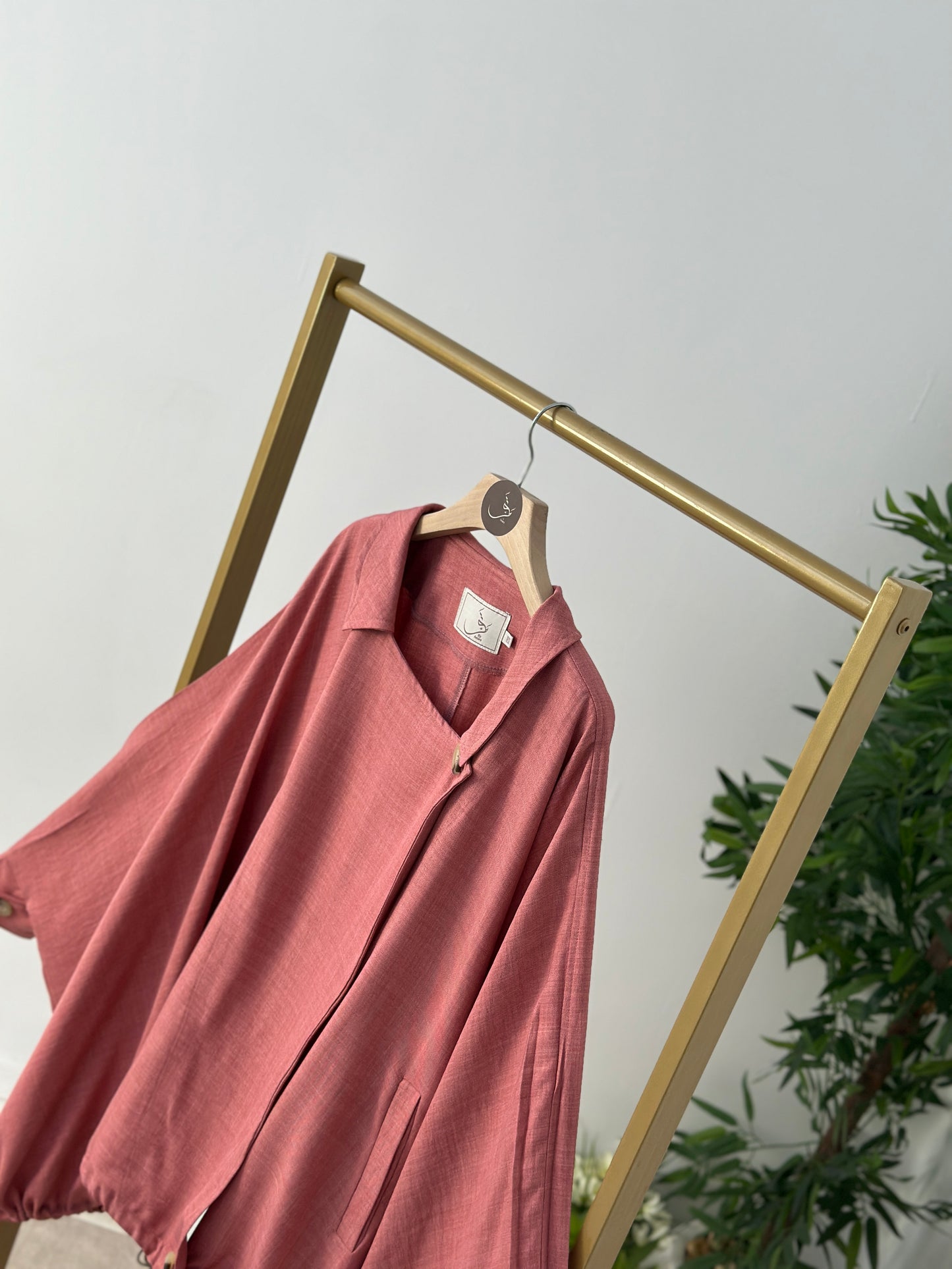 Linen Oversized Jacket جاكت أوفر سايز كتان - QS0161
