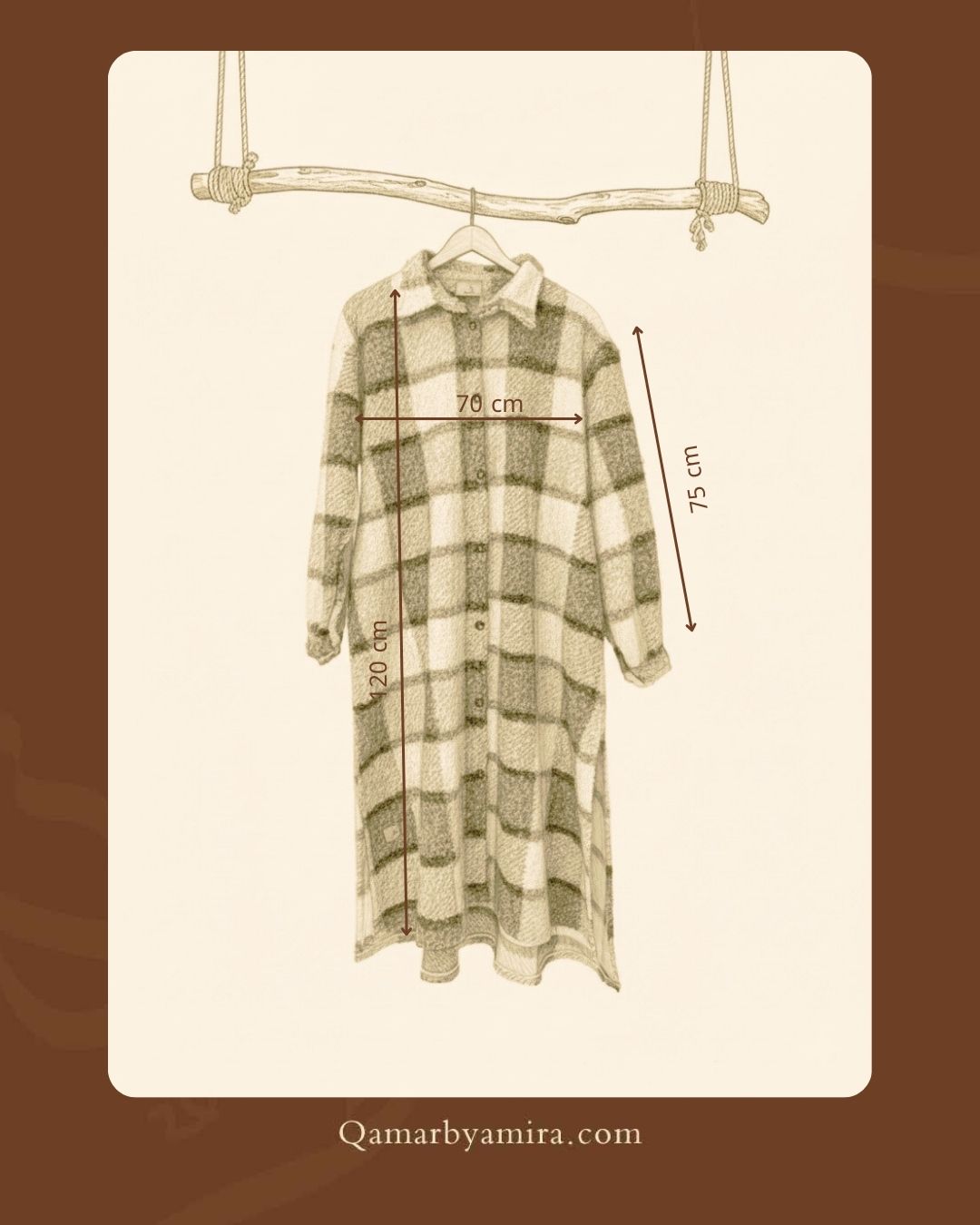 Long Wool Checked Shirt - طويل شيمز كارو صوف - Drop 18 🍂 شتوية ٢٦ شتوية