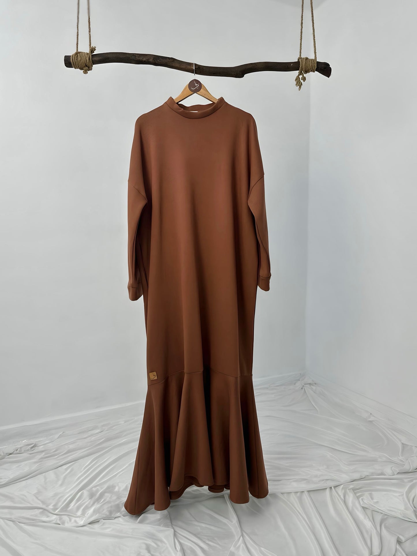 Melton Rose Dress - فستان وردة ملتون - QW098 ( شتوي )