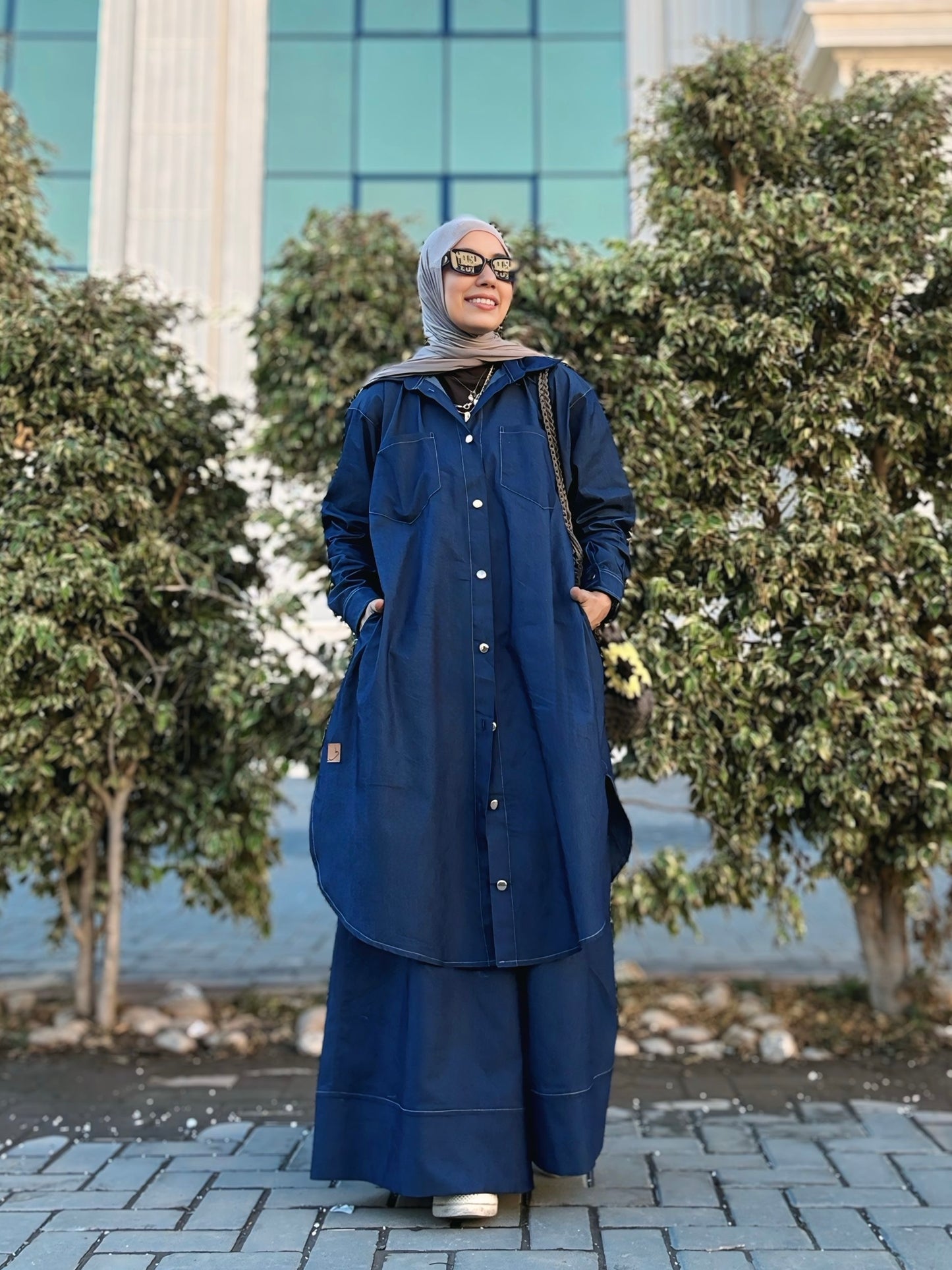Simple Denim Set - ست چينز -QS0136