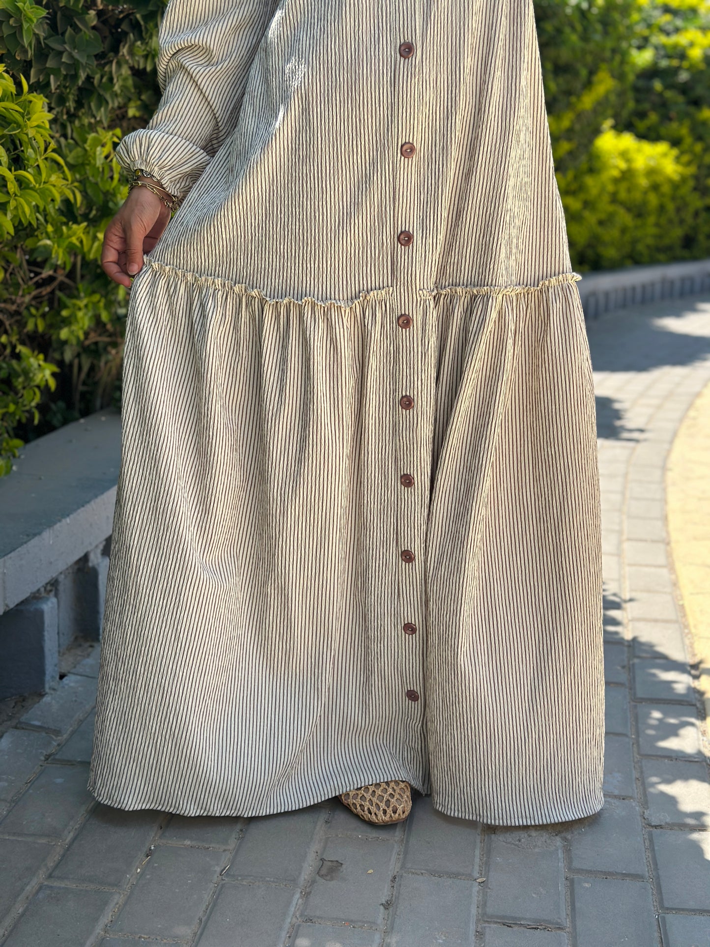 Striped Dress فستان مخطط - QS0160