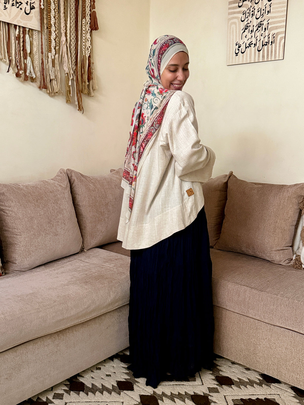 Flared Linen Blouse بلوزة كلوش كتان - QS0179