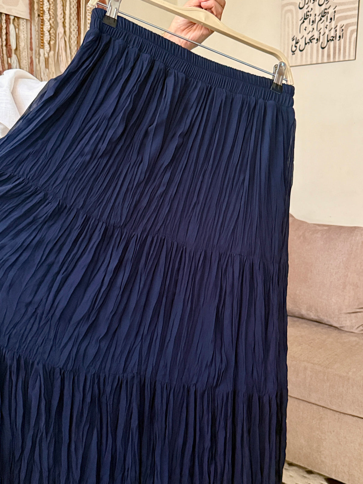 Pleated Chiffon Skirt جيب شيفون مكسّرة -Q0178