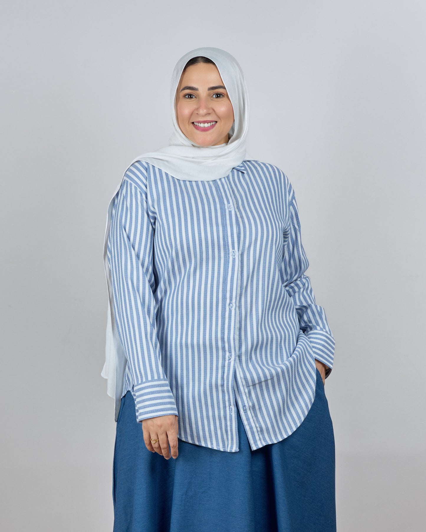 STRIPED BLOUSE- شيمز مخطط