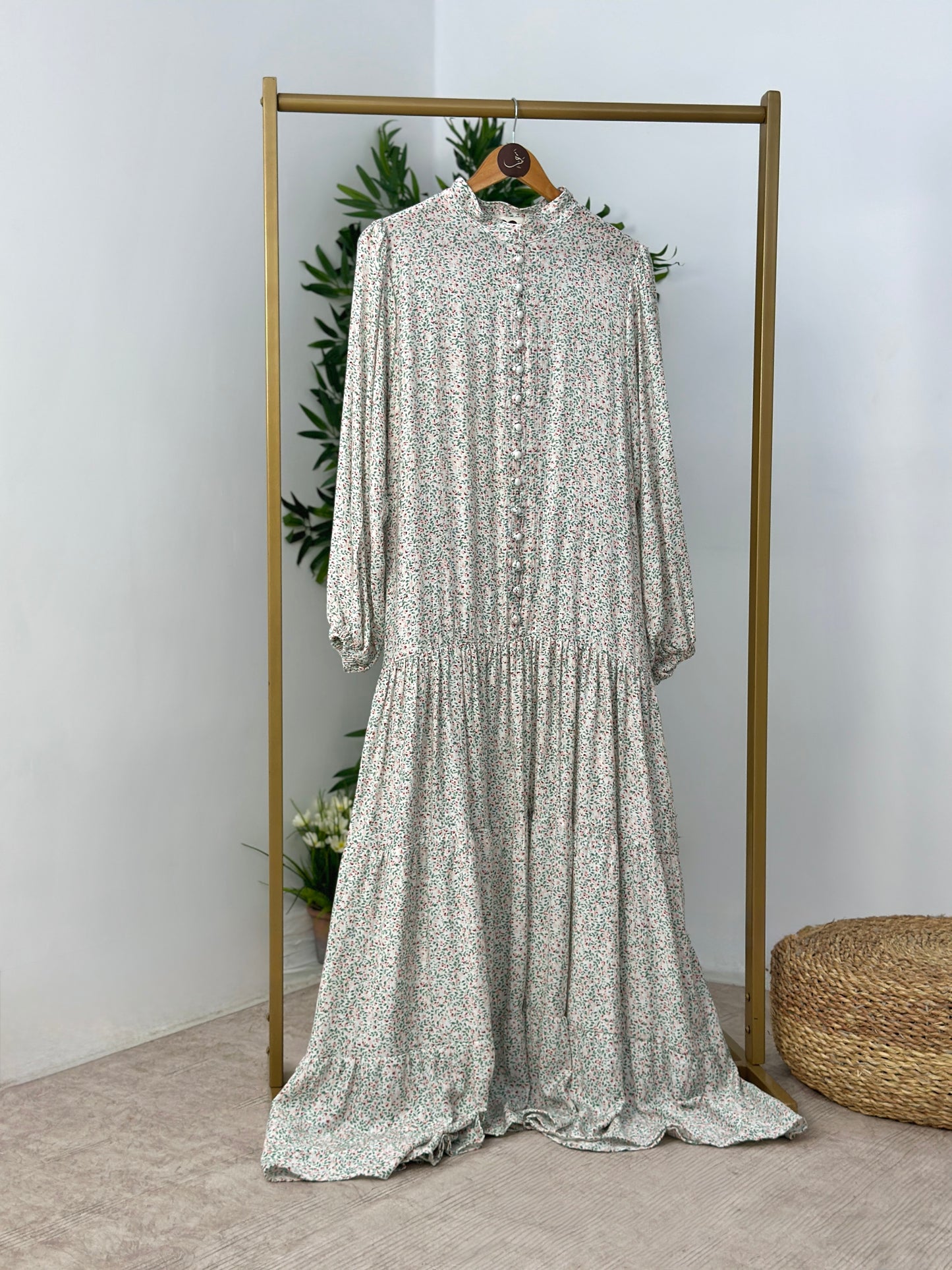 Floral Dress - فستان مشجر ورد -QS0142