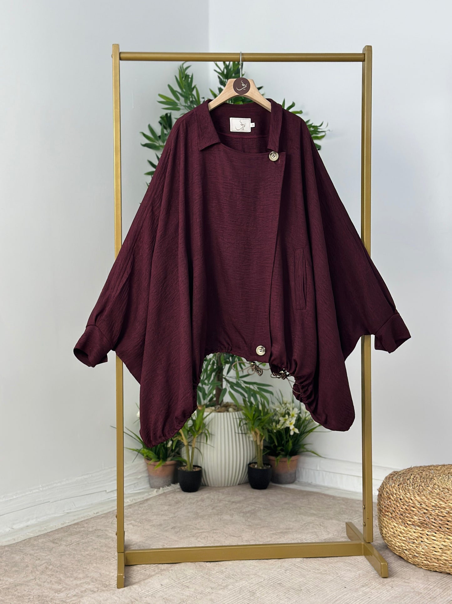 Linen Oversized Jacket جاكت أوفر سايز كتان - QS0161