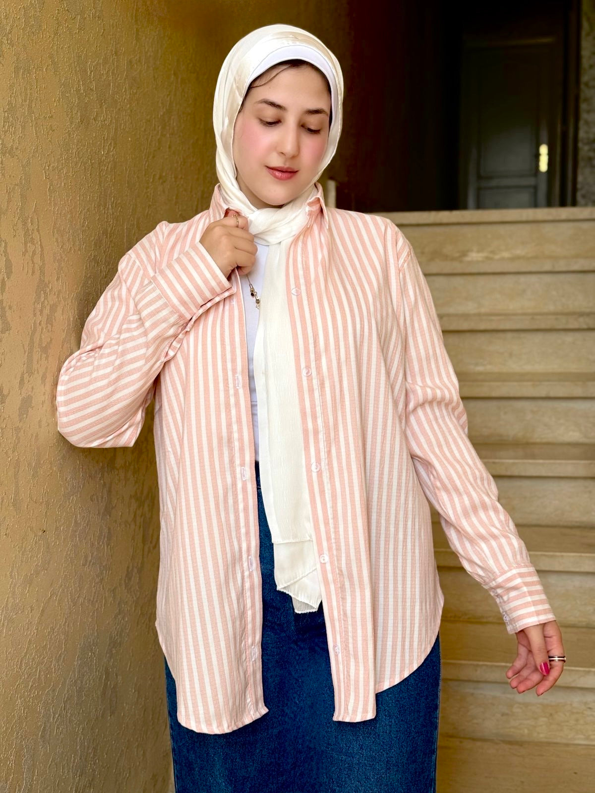 STRIPED BLOUSE- شيمز مخطط