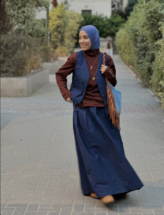 Vest Denim Set ..  فست ست جينز QJ0100