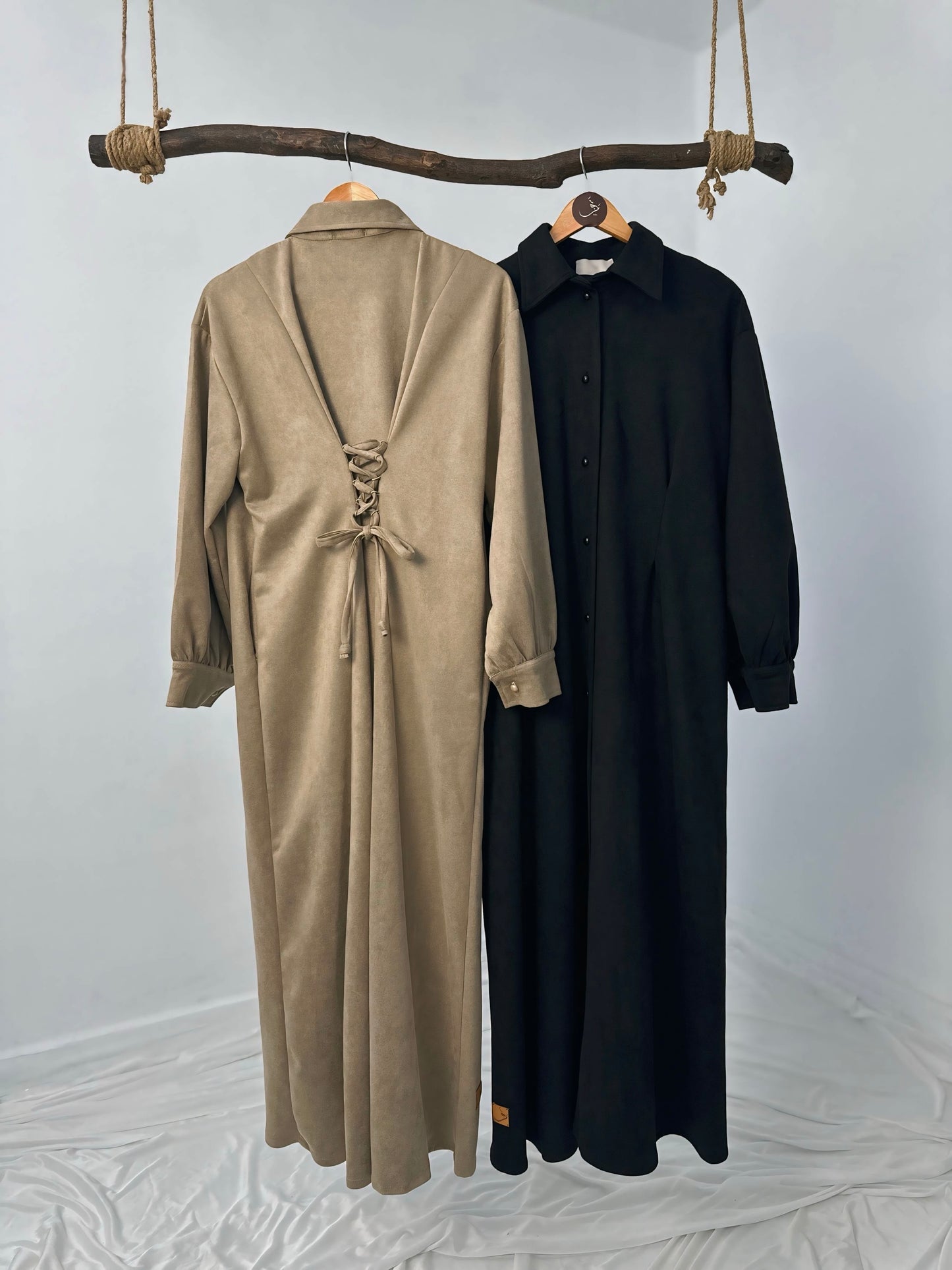 Suede Velvet Dress - فستان قطيفة سويدي - QW099