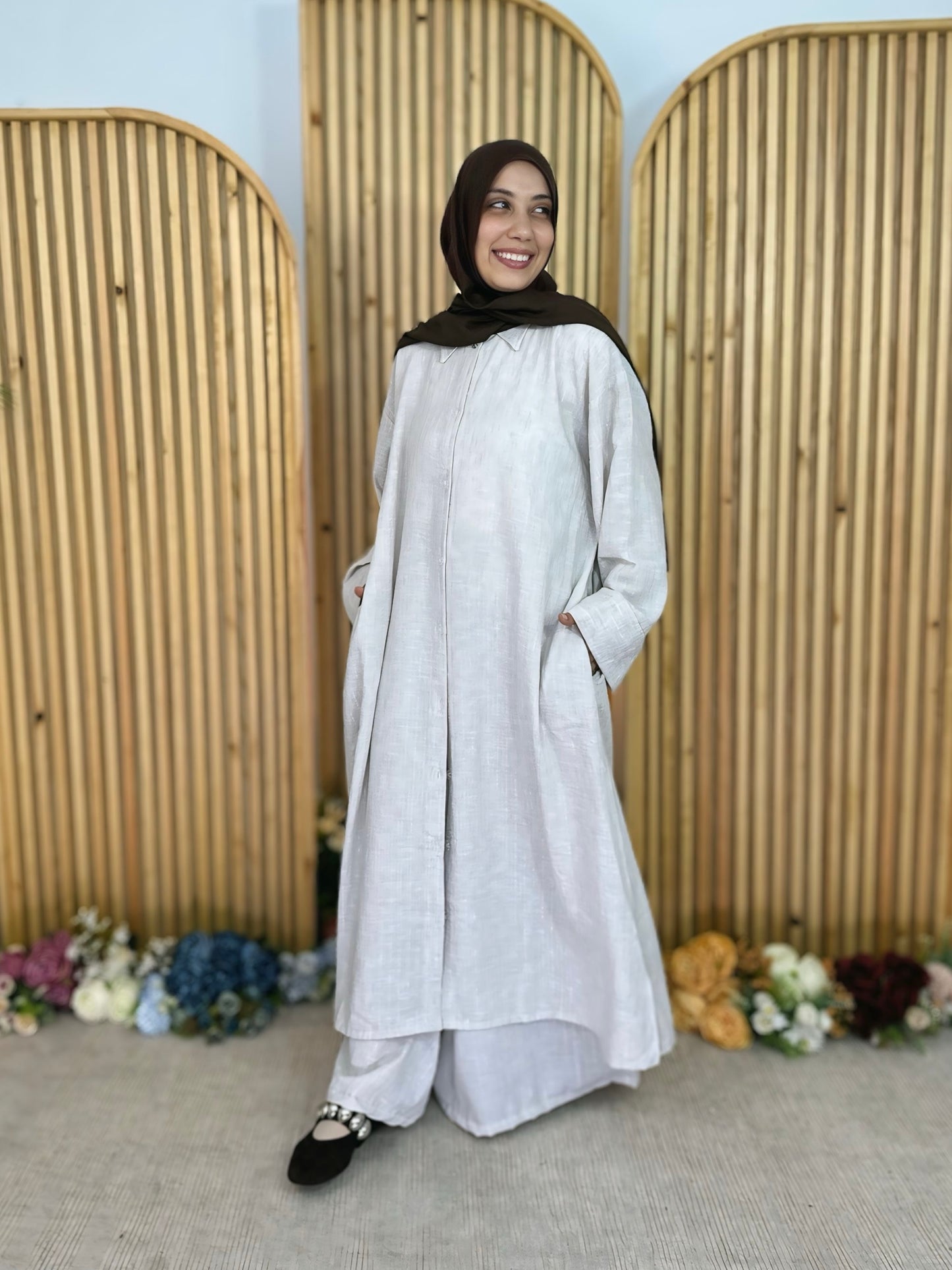 Oversized Long Shirt Set ست شيميز طويل - QS0153
