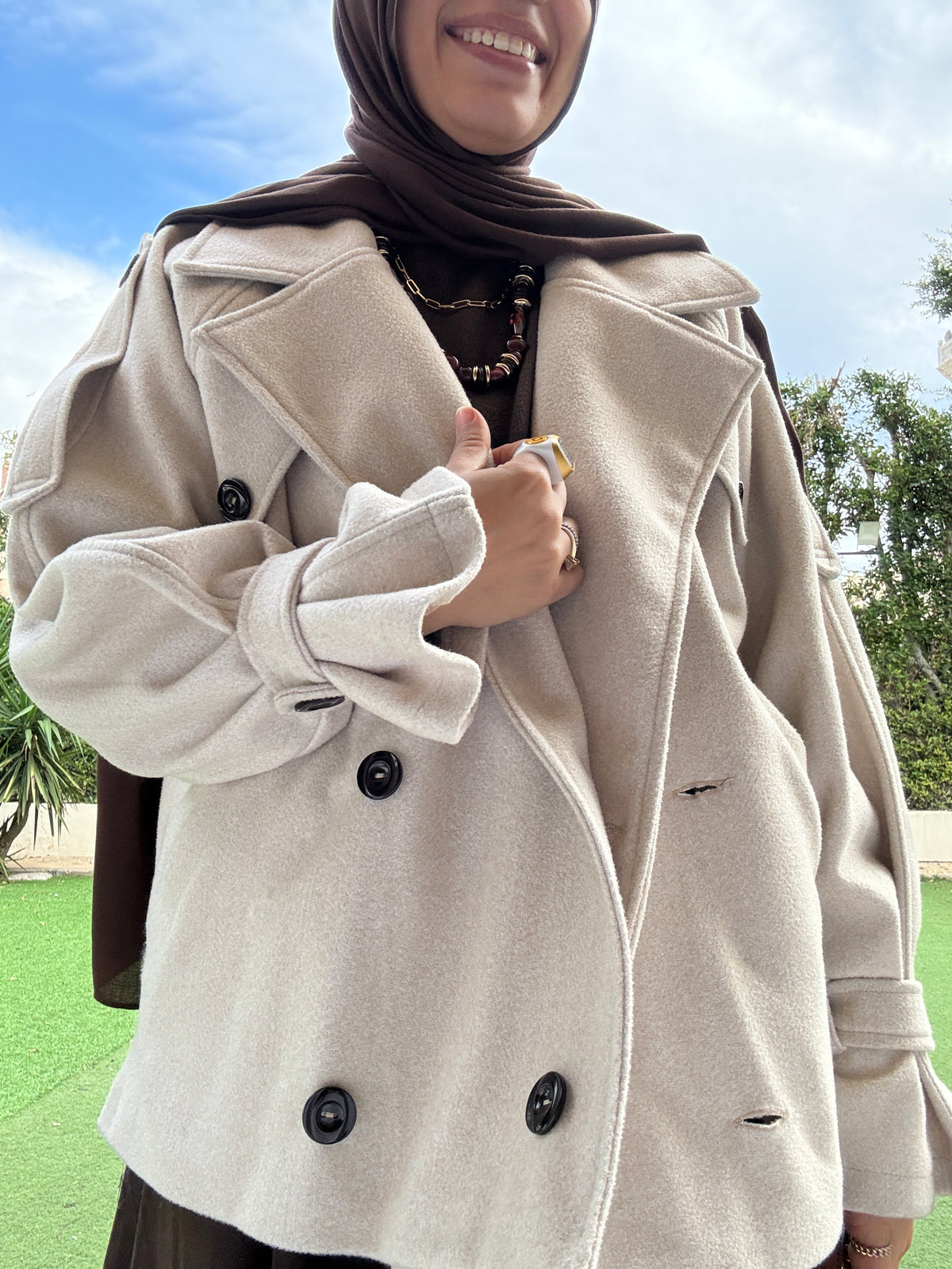 Short Wool Jacket -جاكت جوخ قصير - QW0105