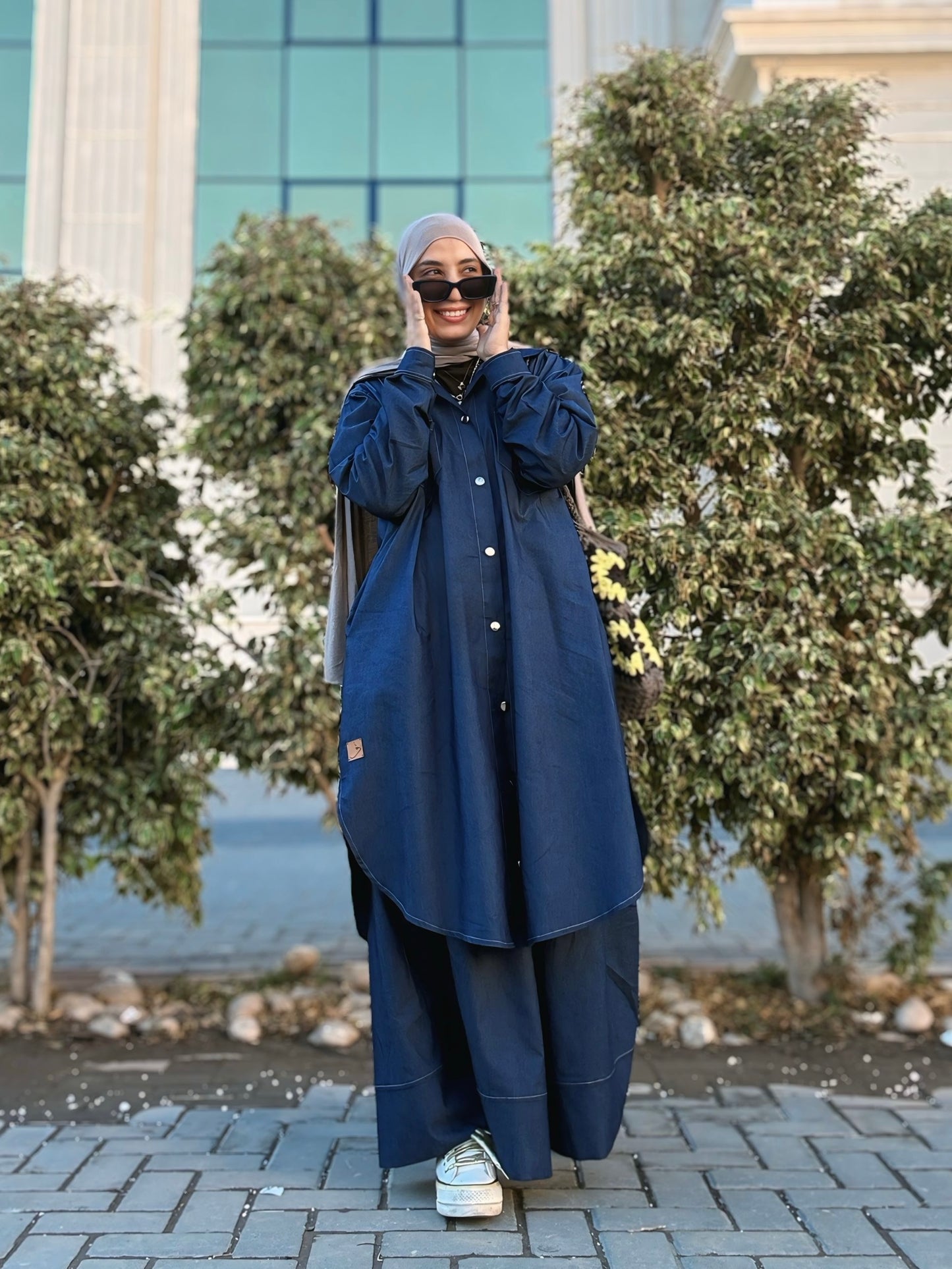 Simple Denim Set - ست چينز -QS0136