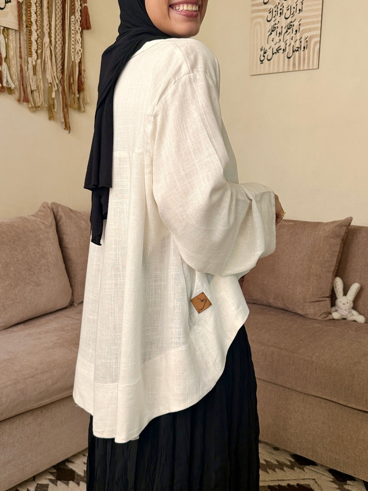 Flared Linen Blouse بلوزة كلوش كتان - QS0179