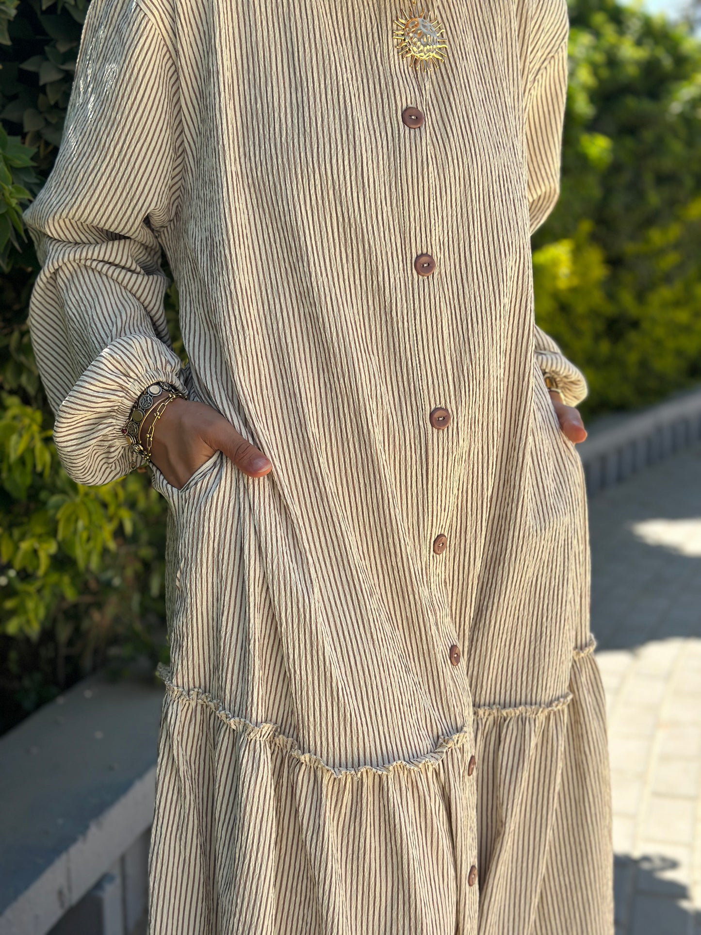 Striped Dress فستان مخطط - QS0160