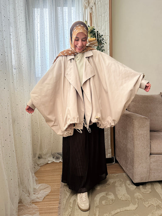 Gabardine Over Over sized Jacket - جاكت أوفر سايز جبردين - Q0133