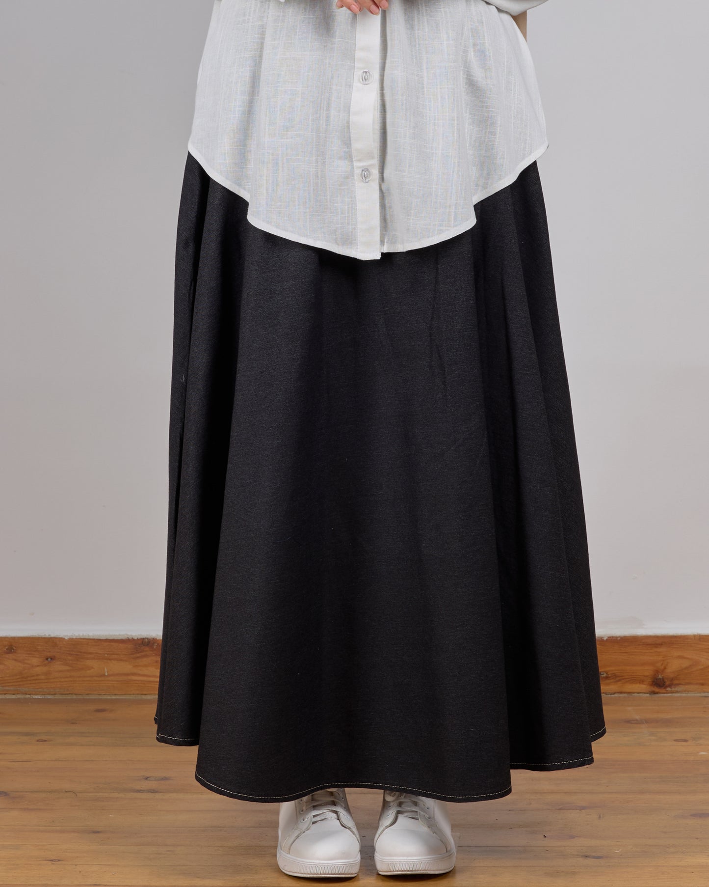 DENIM CLOUSHE SKIRT