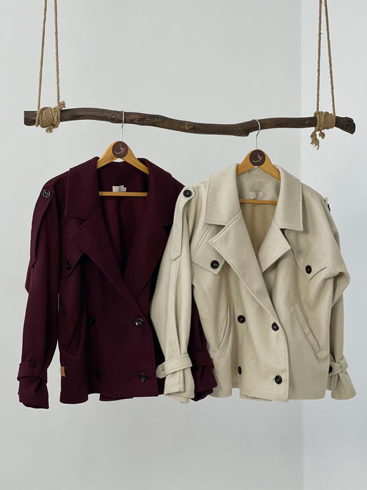 Short Wool Jacket -جاكت جوخ قصير - Drop 23 🍂 شتوية ٢٦