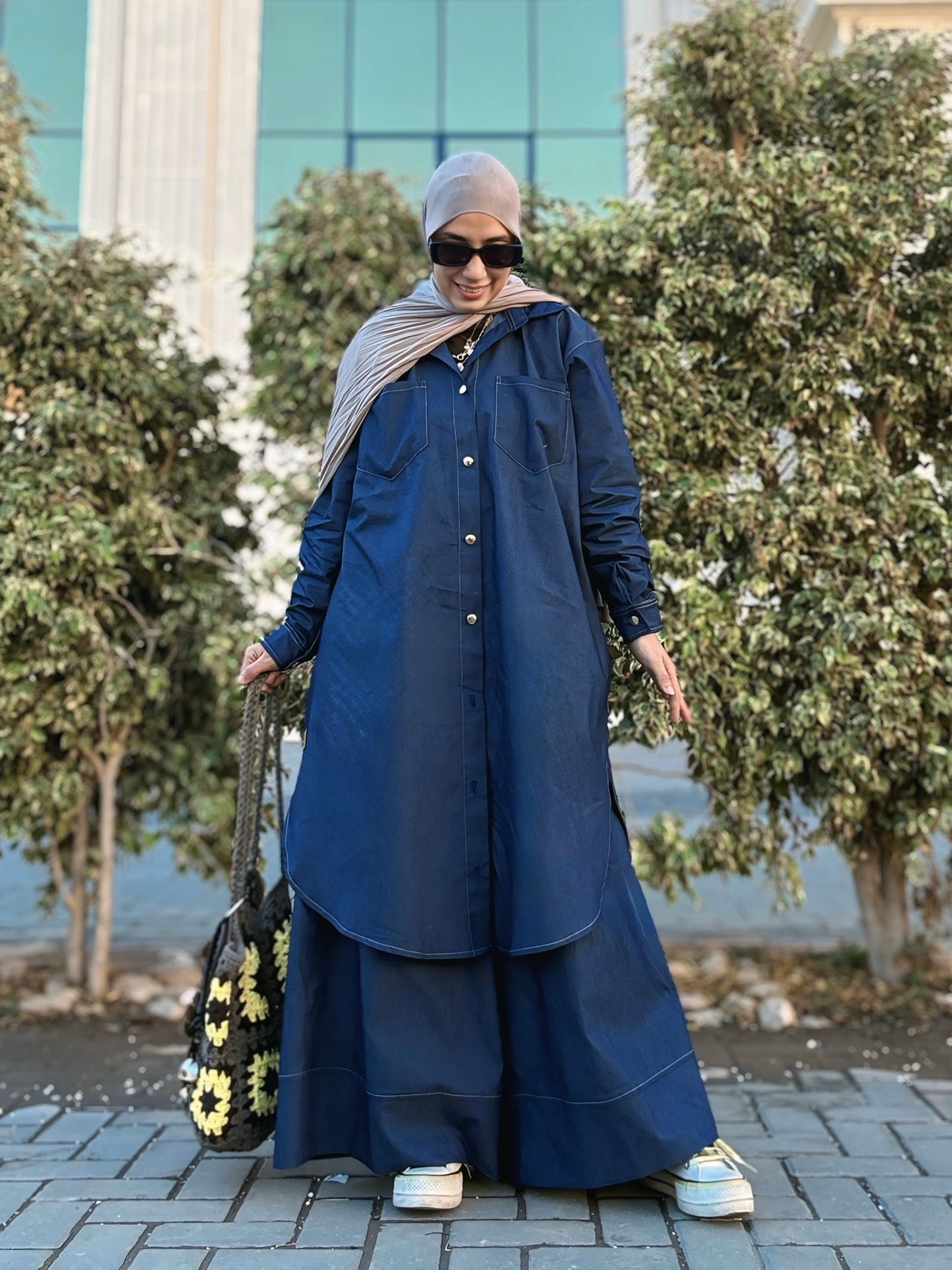 Simple Denim Set - ست چينز -QS0136