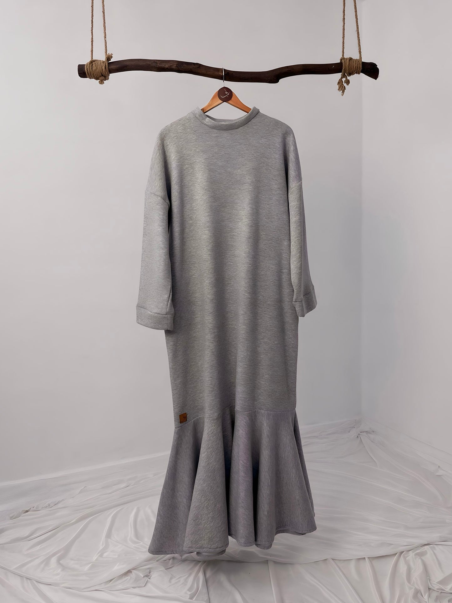Melton Rose Dress - فستان وردة ملتون - QW098 ( شتوي )