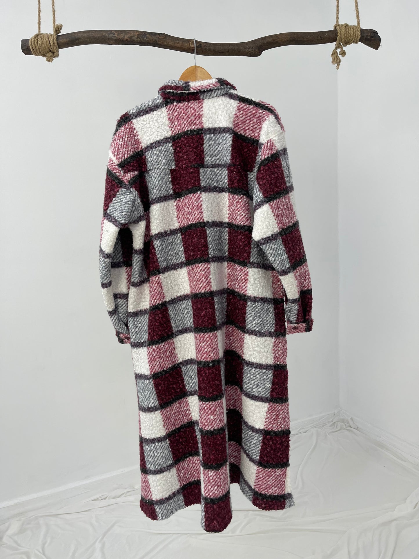 Long Wool Checked Shirt -   طويل شيمز كارو صوف - Drop 18 🍂 شتوية ٢٦ شتوية