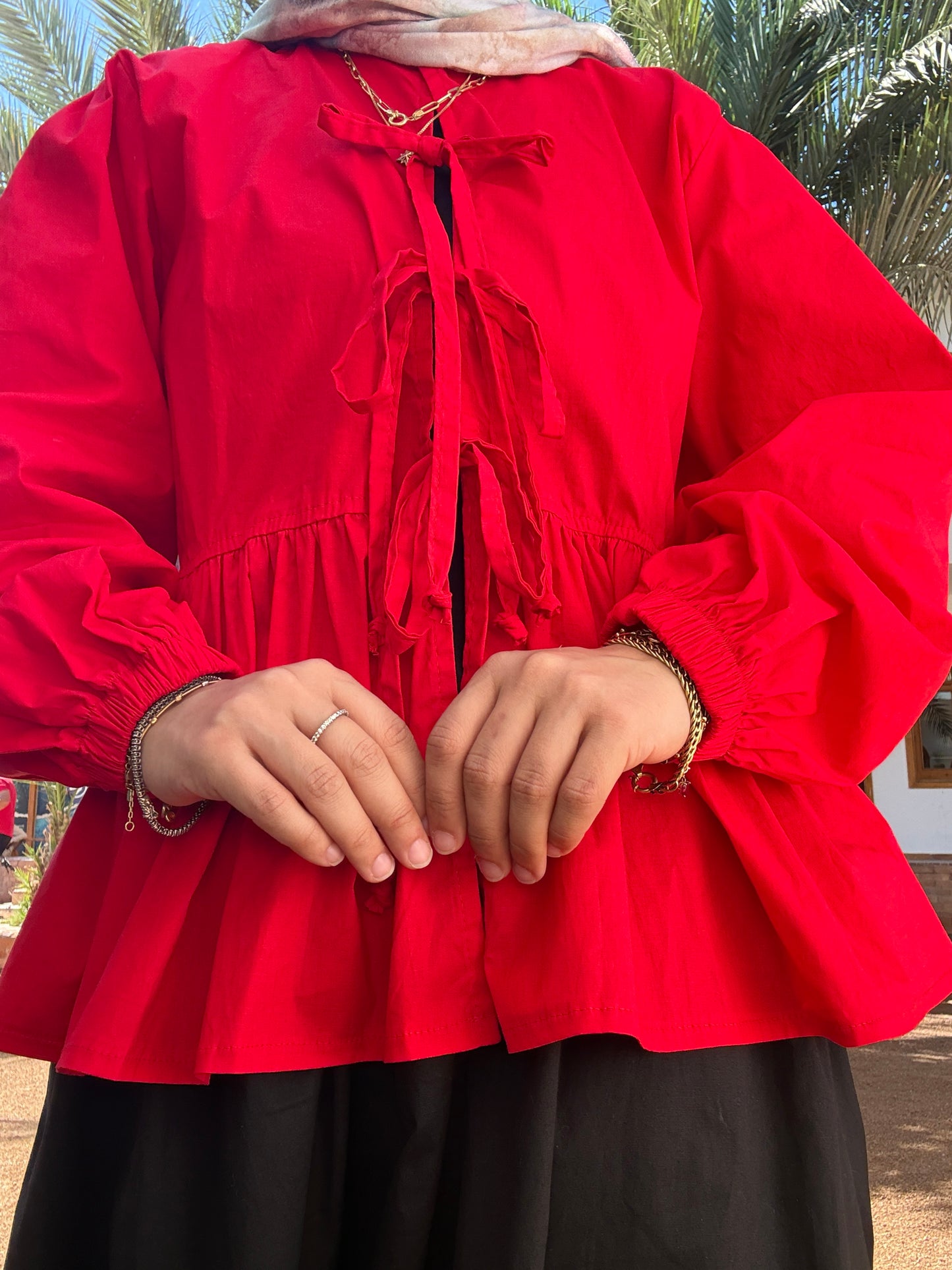 Bow Blouse بلوز فيونكات - QS0158