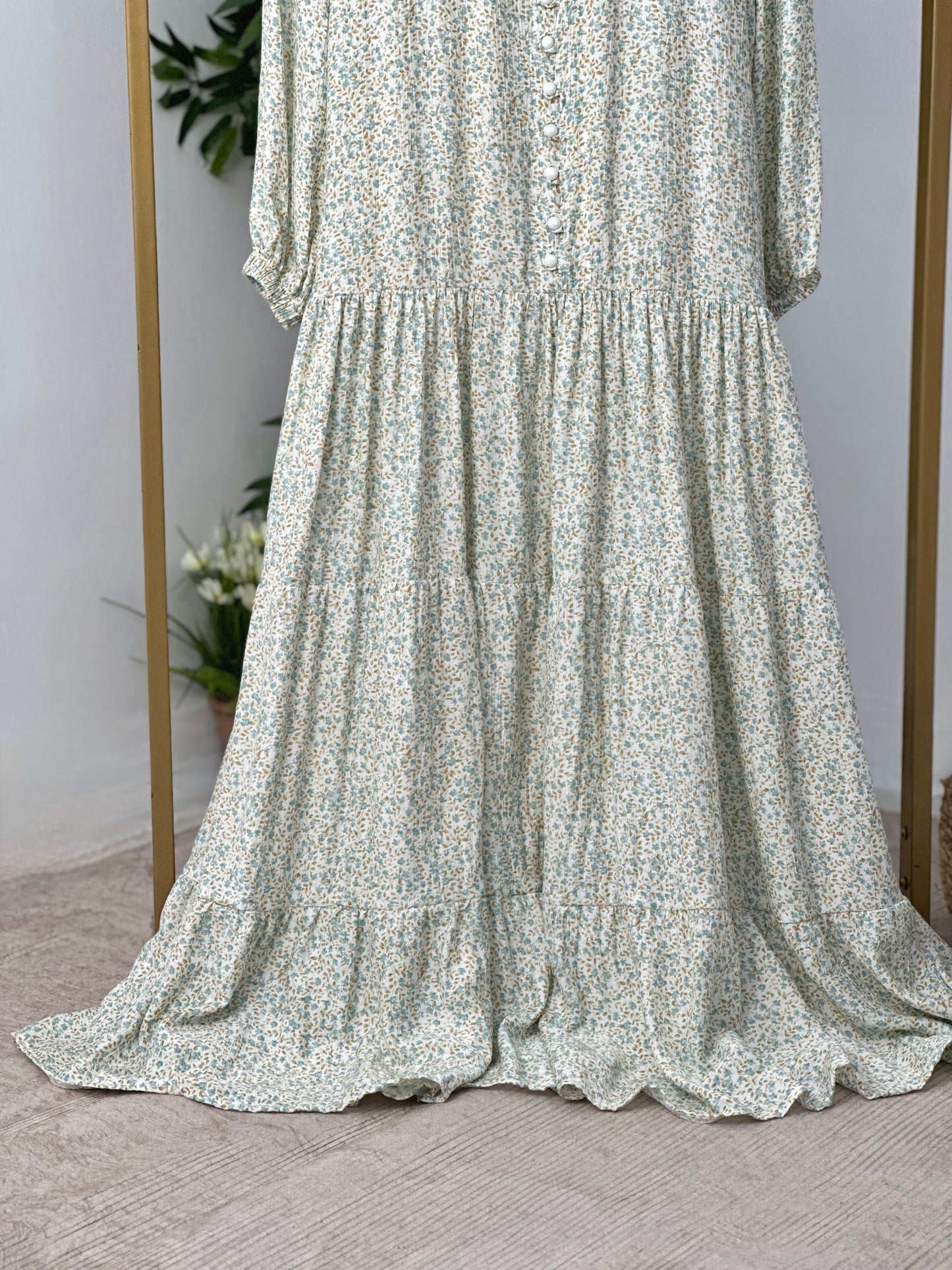 Floral Dress - فستان مشجر ورد -QS0142