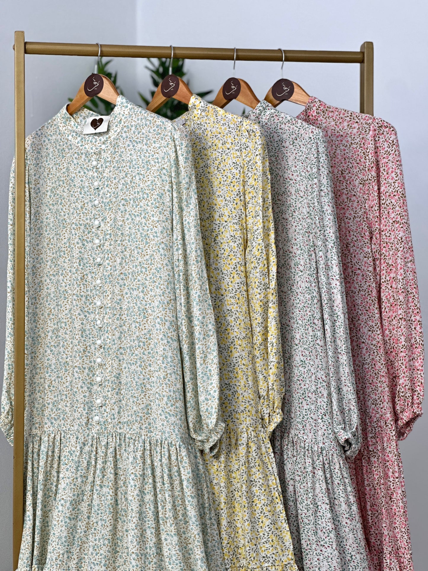 Floral Dress - فستان مشجر ورد -QS0142