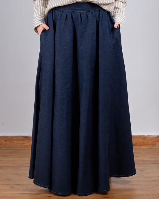 DENIM CLOUSHE SKIRT