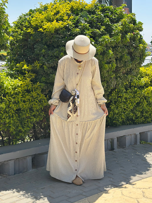 Striped Dress فستان مخطط - QS0160
