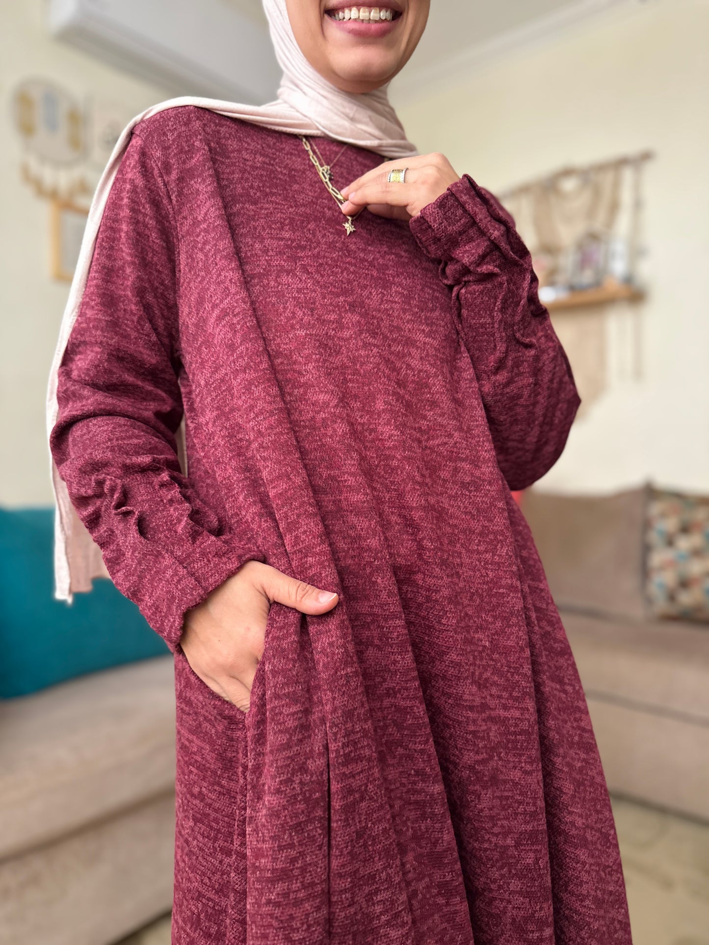 Wool Cloché Dress - فستان صوف كلوش - QW0104( شتوي )
