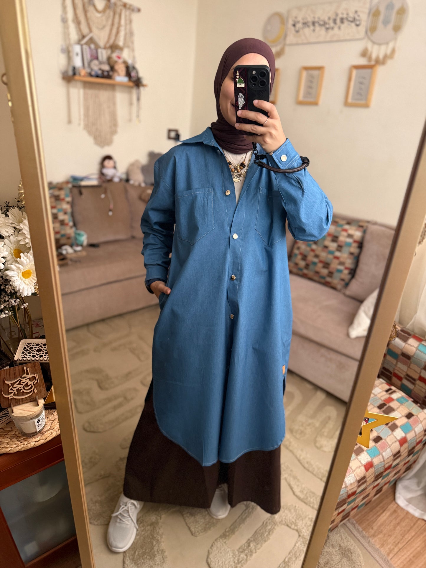 Denim Long Shirt - شيمز چينز -QS0137