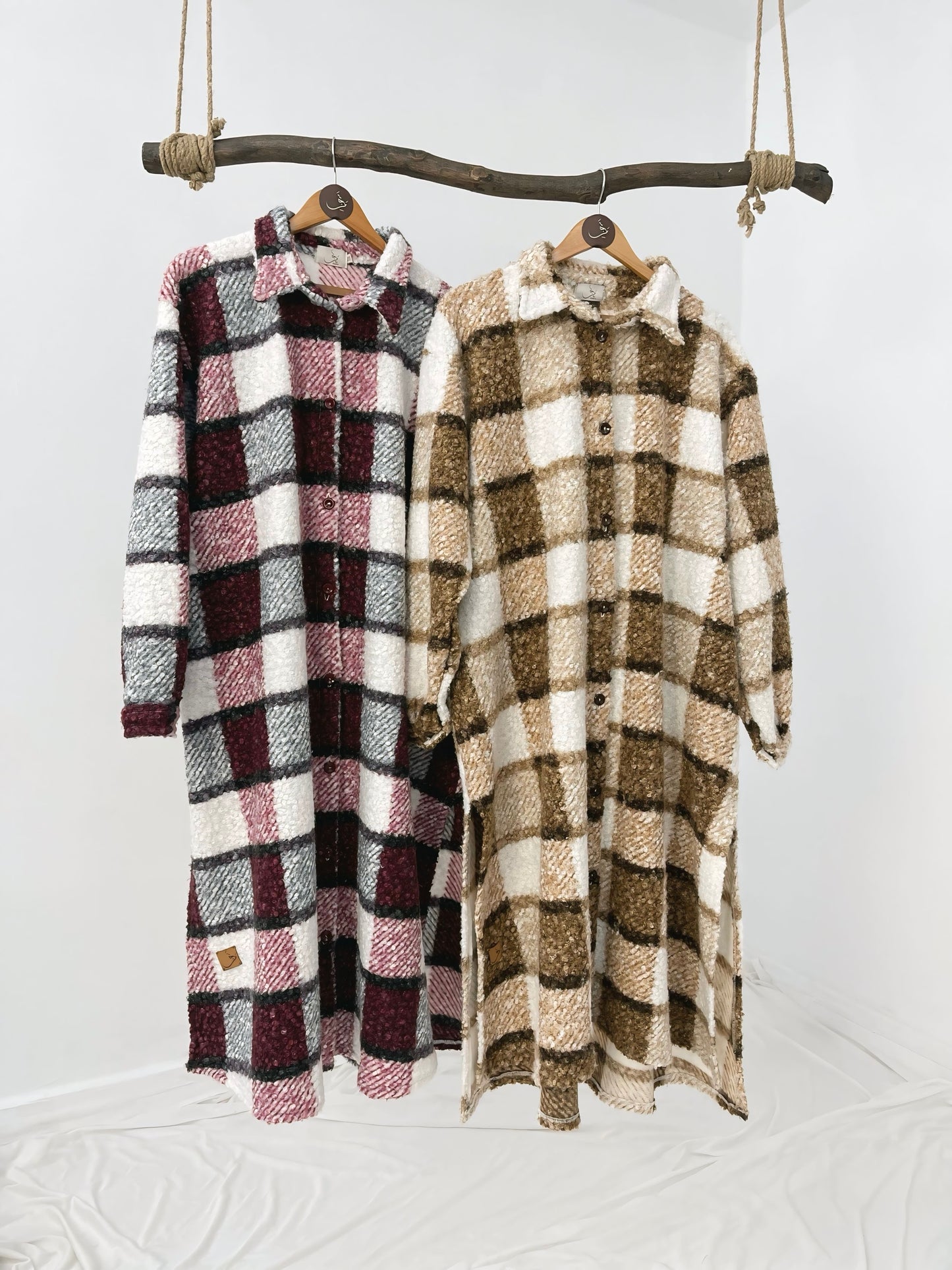 Long Wool Checked Shirt -   طويل شيمز كارو صوف - Drop 18 🍂 شتوية ٢٦ شتوية