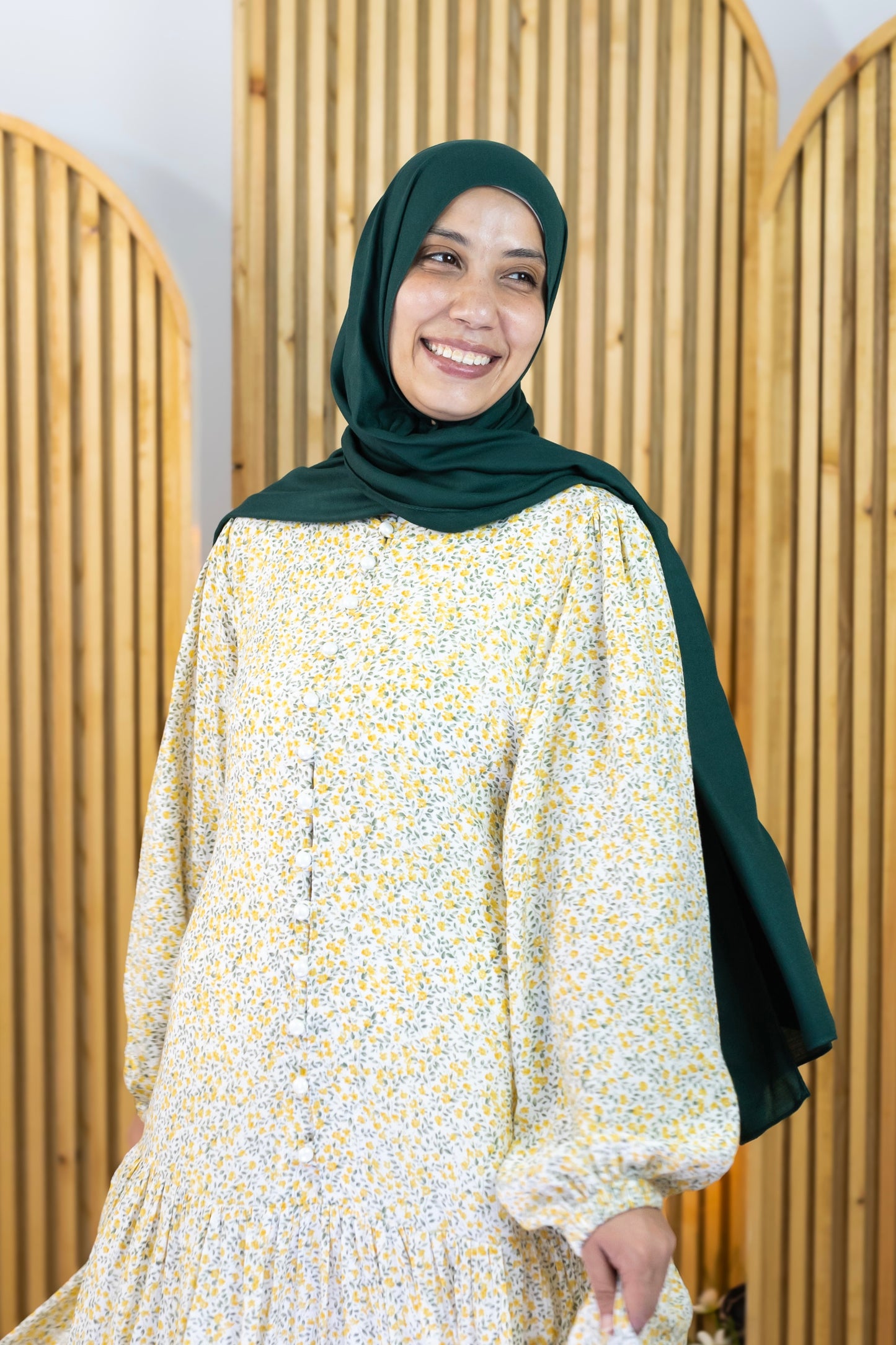 Floral Dress - فستان مشجر ورد -QS0142
