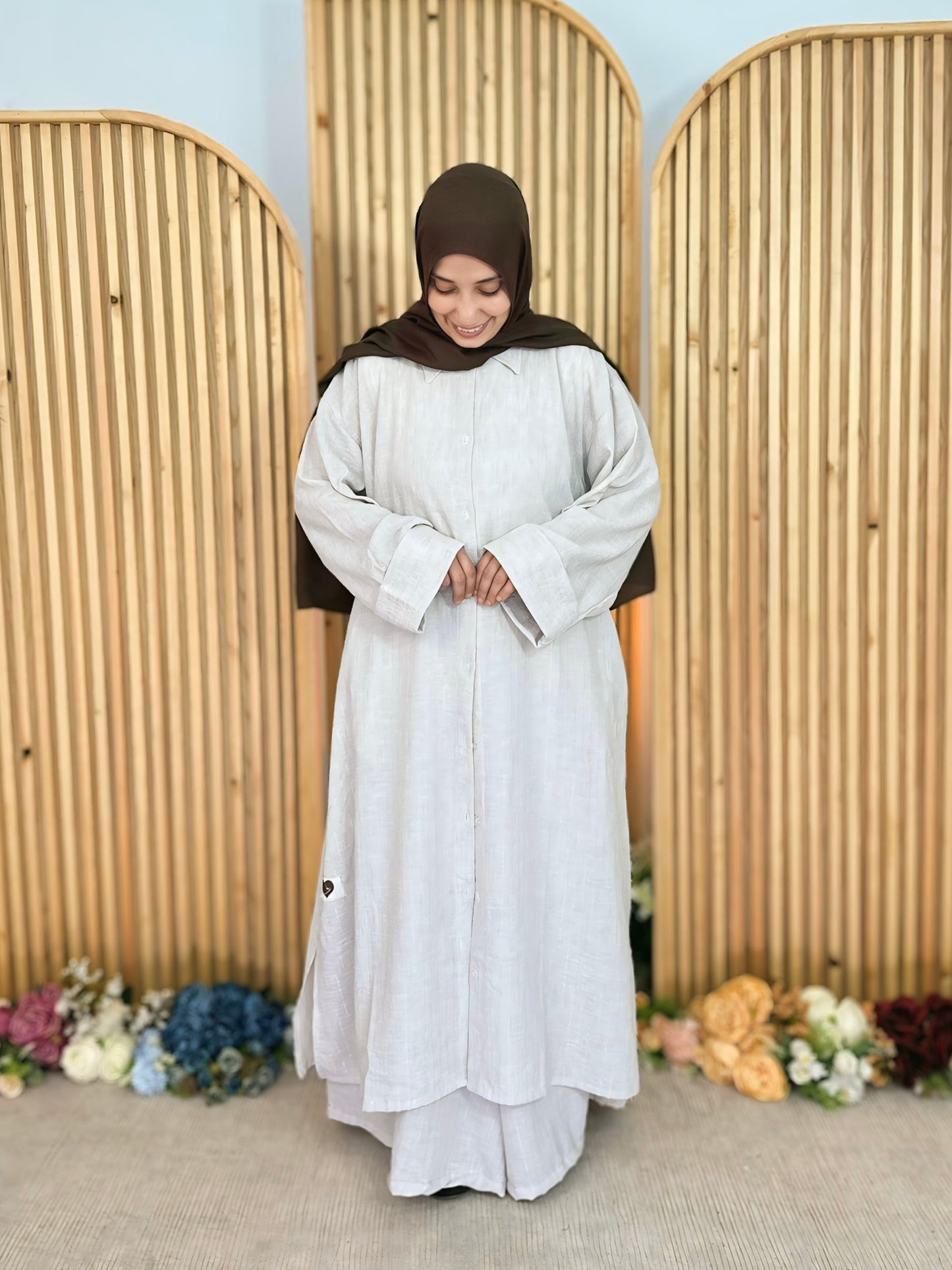 Oversized Long Shirt Set ست شيميز طويل - QS0153