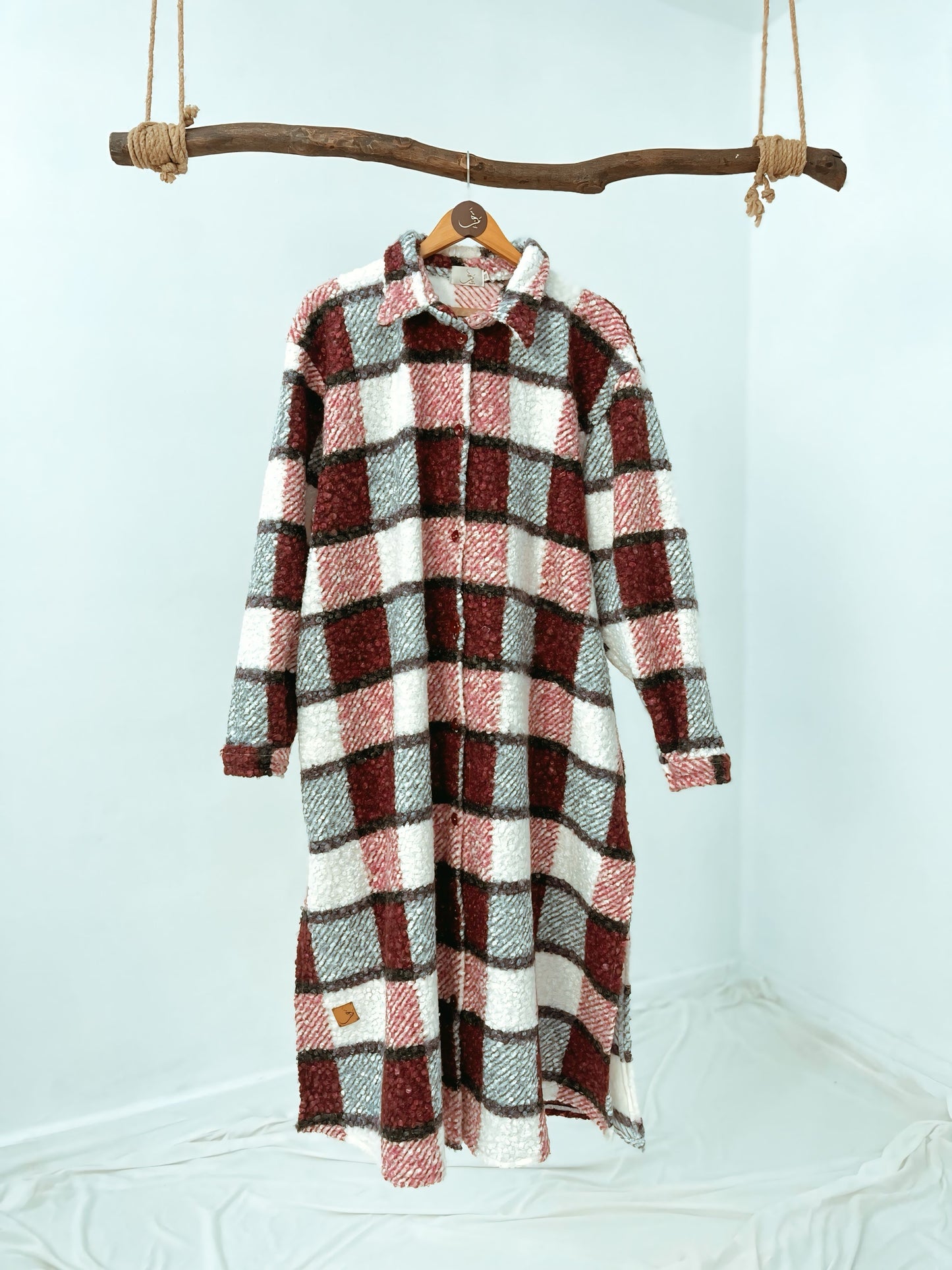 Long Wool Checked Shirt -   طويل شيمز كارو صوف - Drop 18 🍂 شتوية ٢٦ شتوية