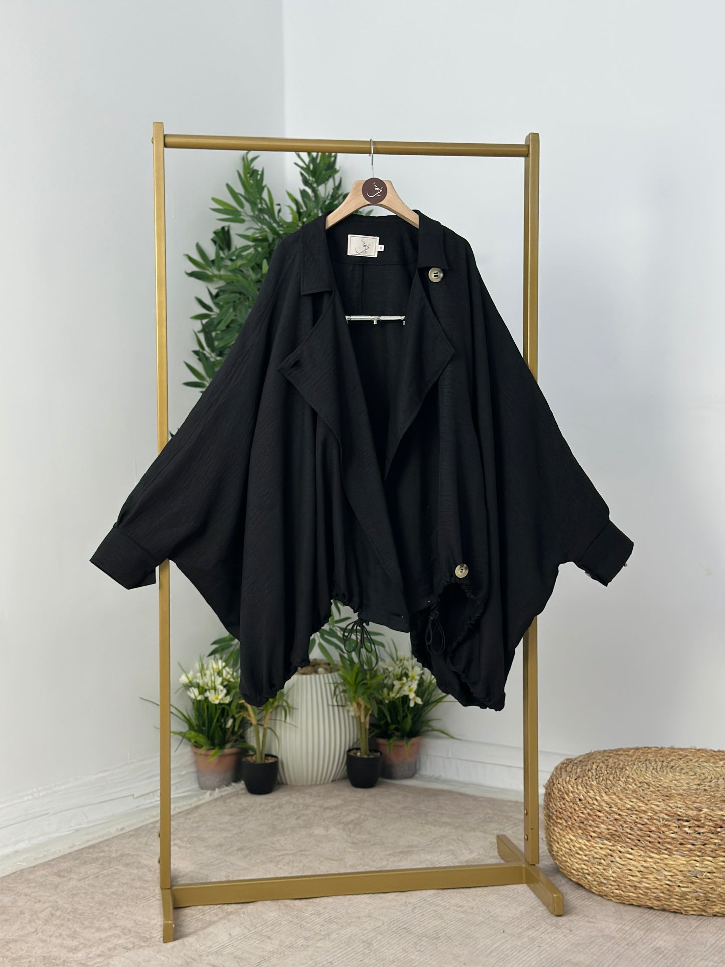 Linen Oversized Jacket جاكت أوفر سايز كتان - QS0161