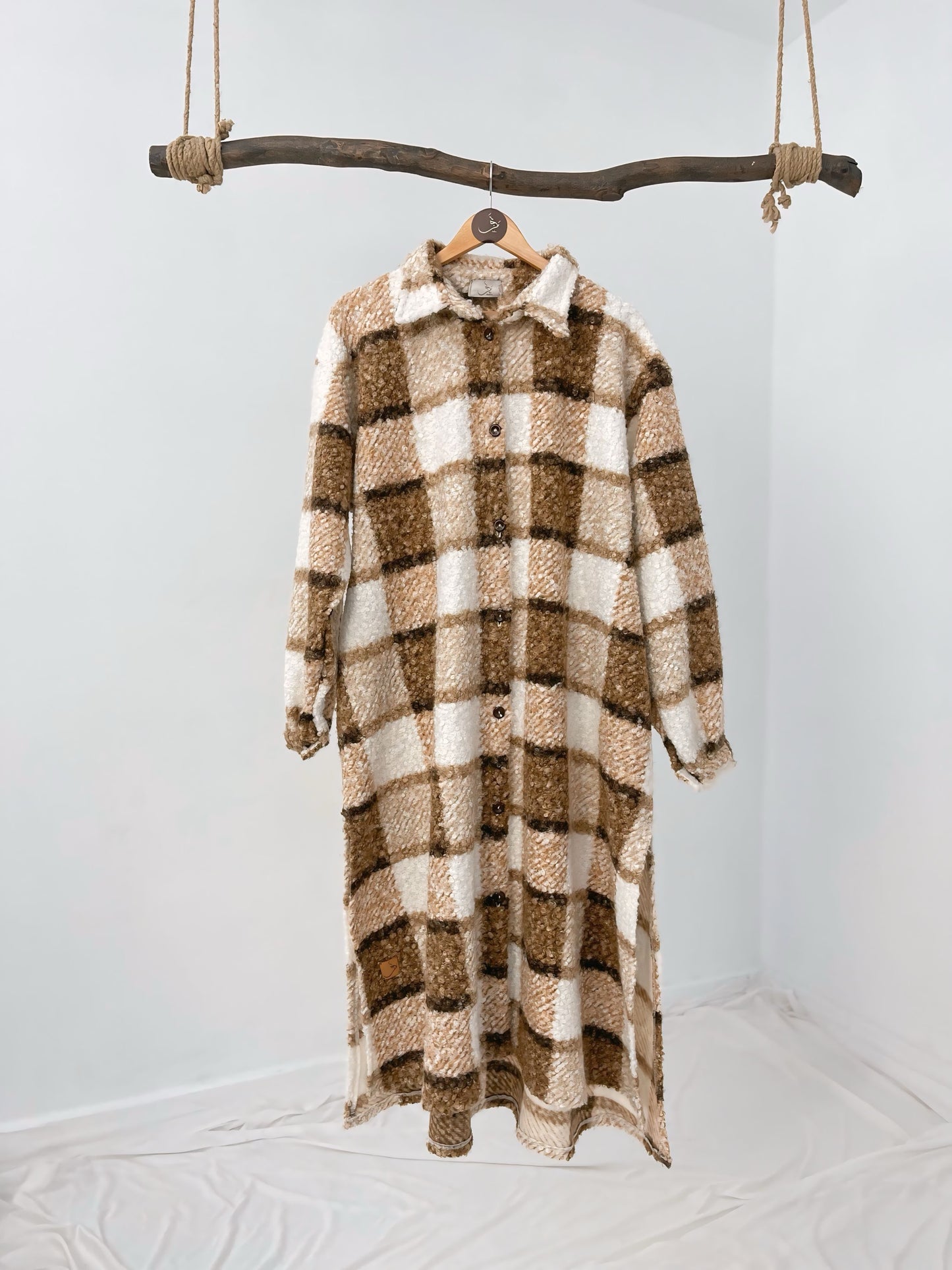 Long Wool Checked Shirt -   طويل شيمز كارو صوف - Drop 18 🍂 شتوية ٢٦ شتوية