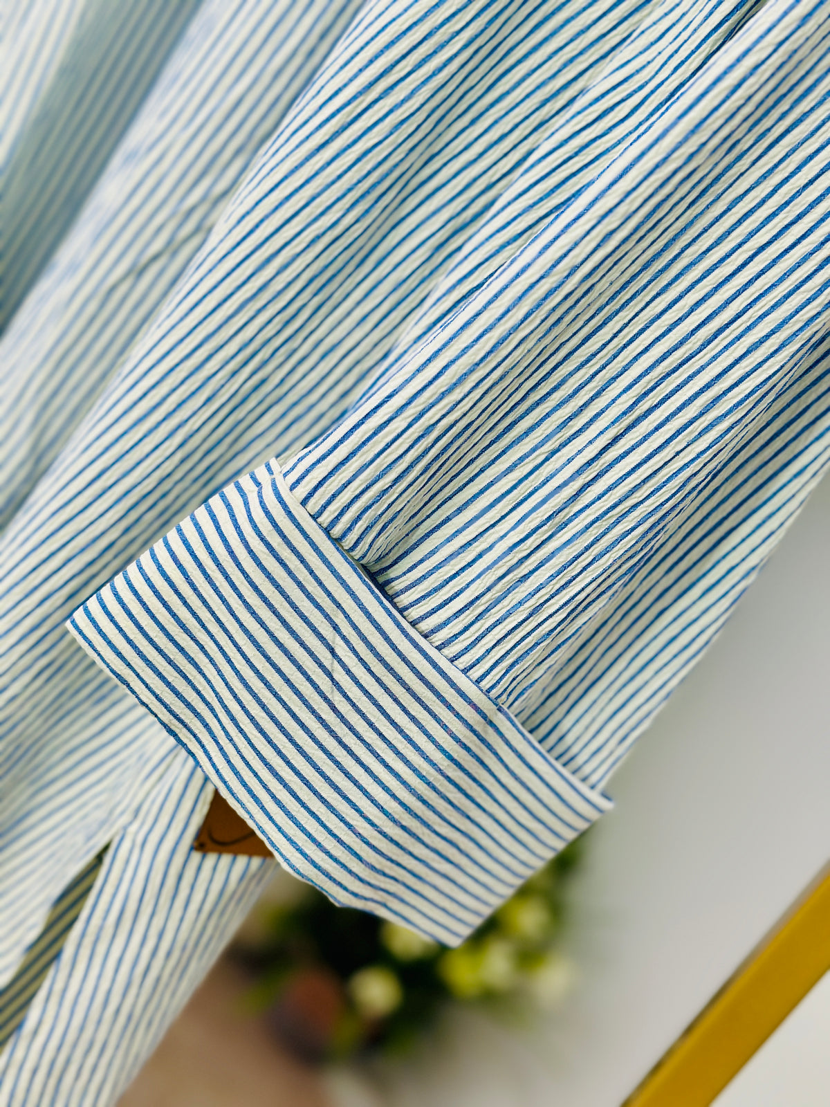 Oversized Striped Long Shirt Set - ست شيميز طويل مخططة - QS0170