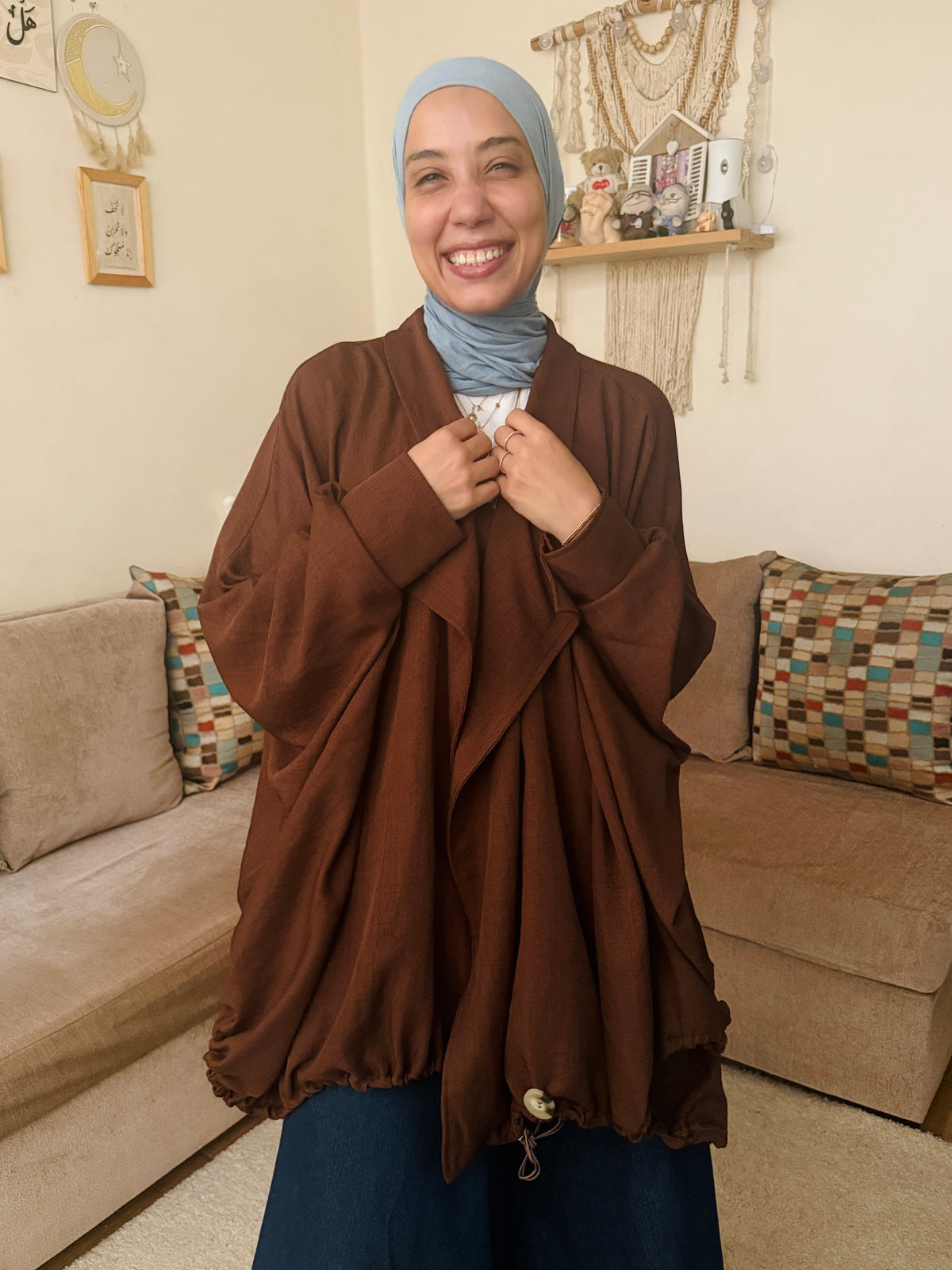Linen Oversized Jacket جاكت أوفر سايز كتان - QS0161