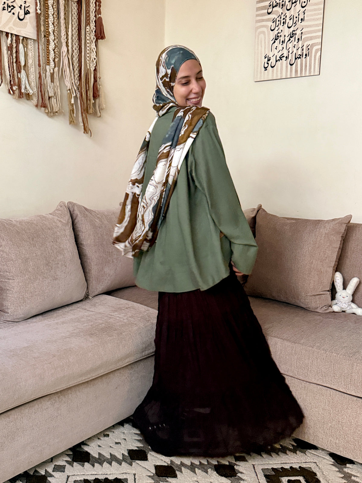 Flared Linen Blouse بلوزة كلوش كتان - QS0179