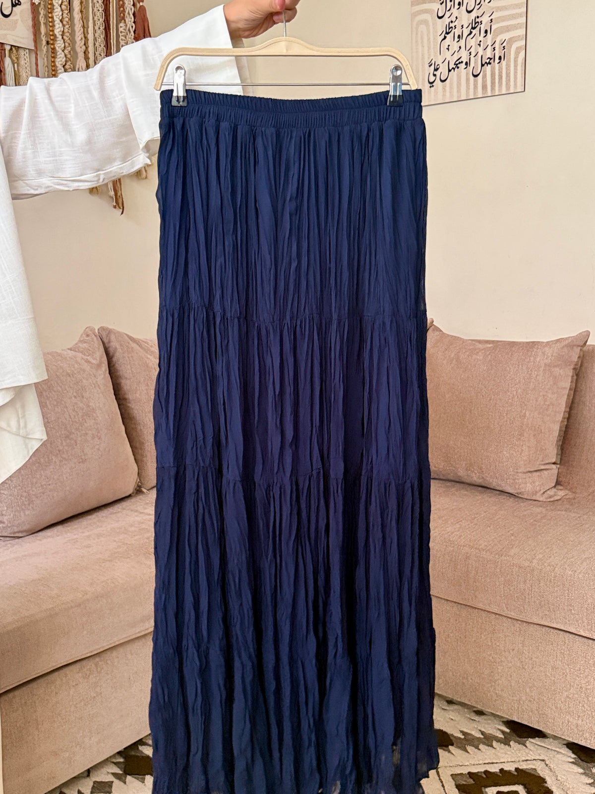 Pleated Chiffon Skirt جيب شيفون مكسّرة -Q0178