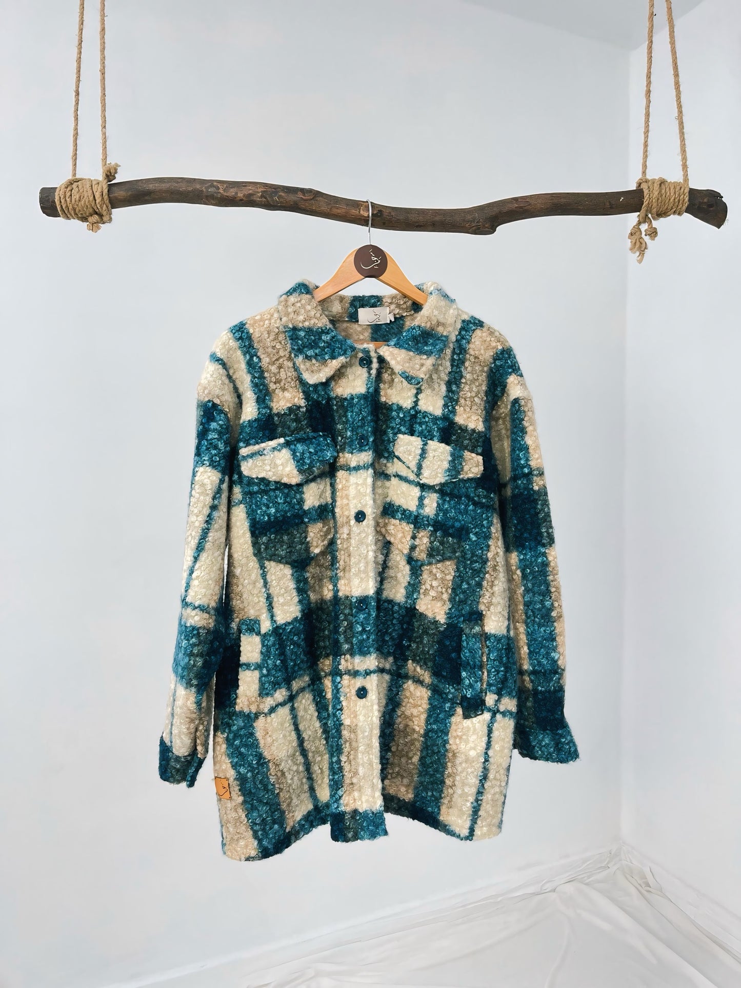 Oversized Wool Shirt - شيمز اوفر سيز صوف قصير - Drop 20 🍂 شتوية ٢٦