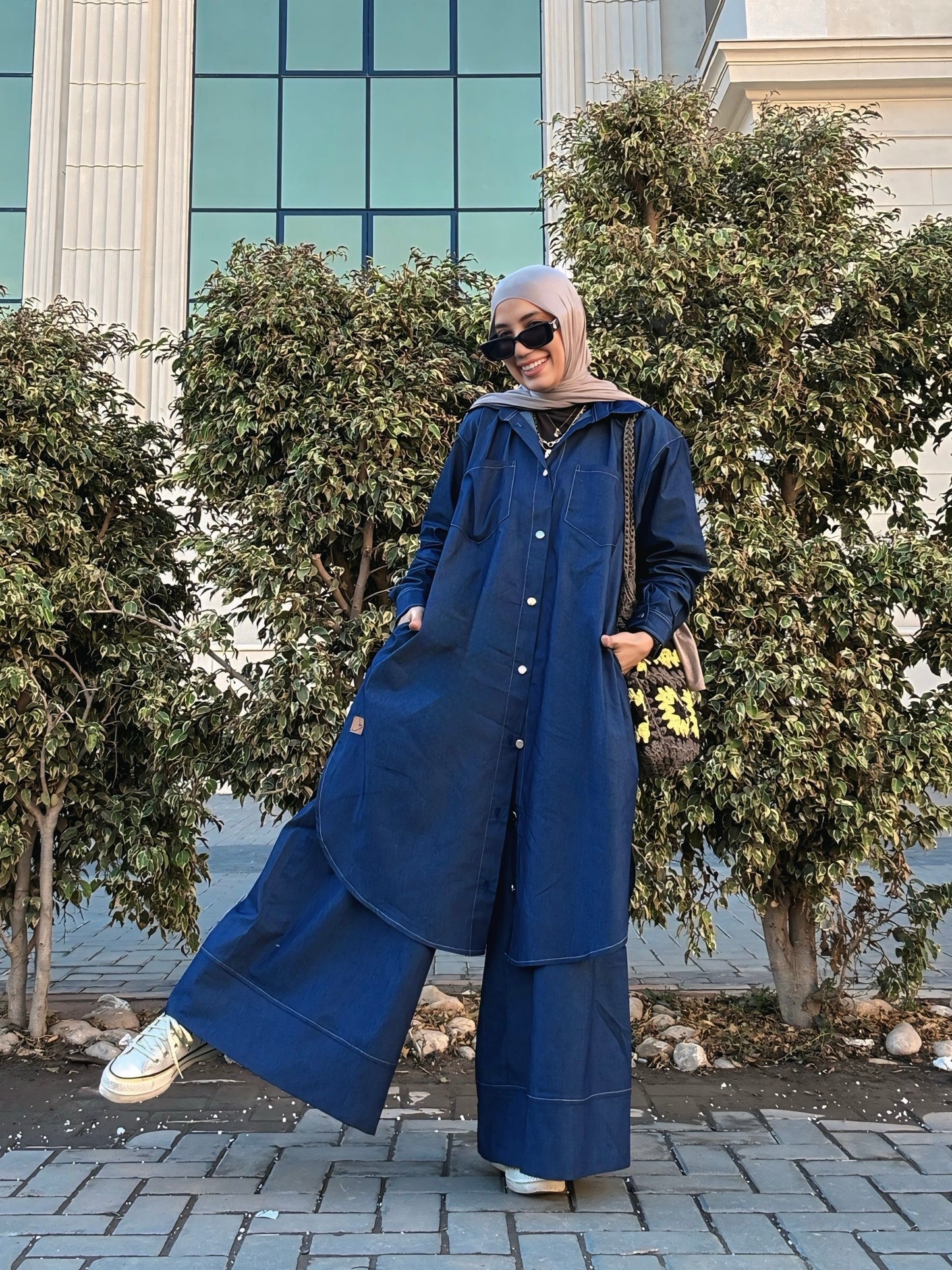 Simple Denim Set - ست چينز -QS0136