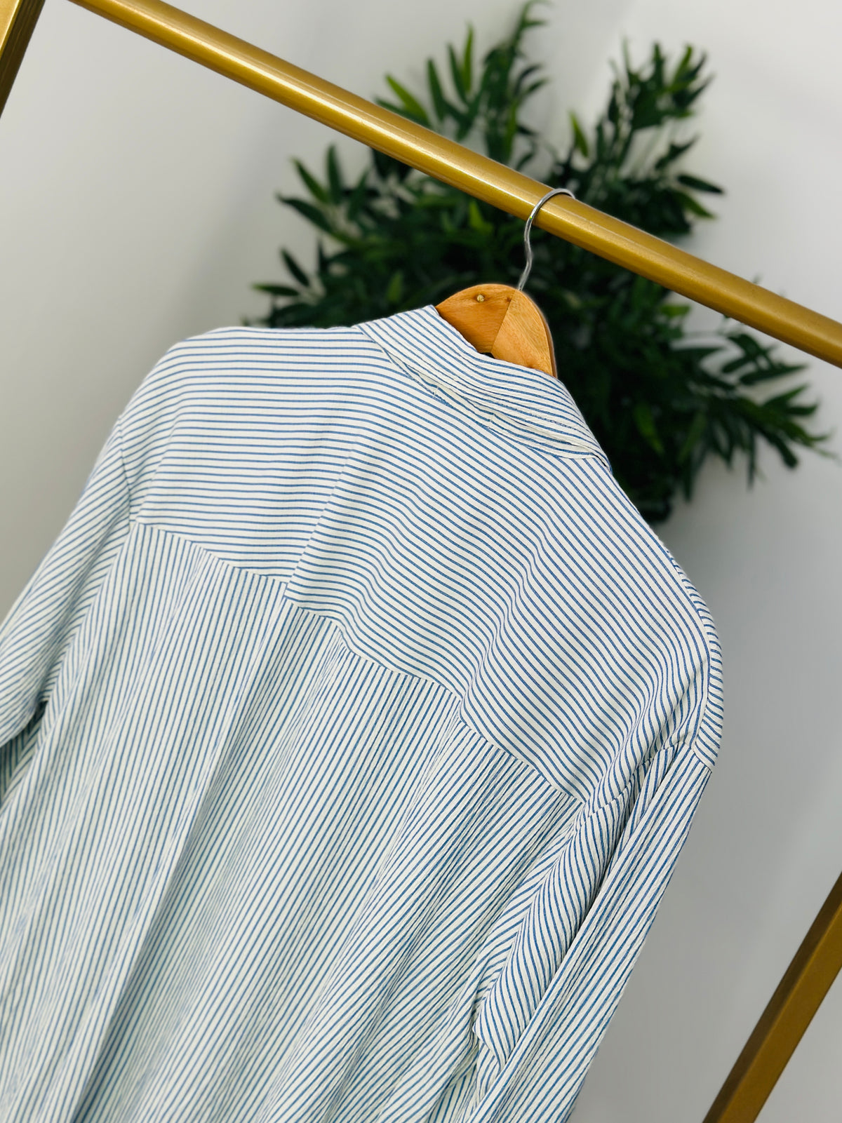 Oversized Striped Long Shirt Set - ست شيميز طويل مخططة - QS0170