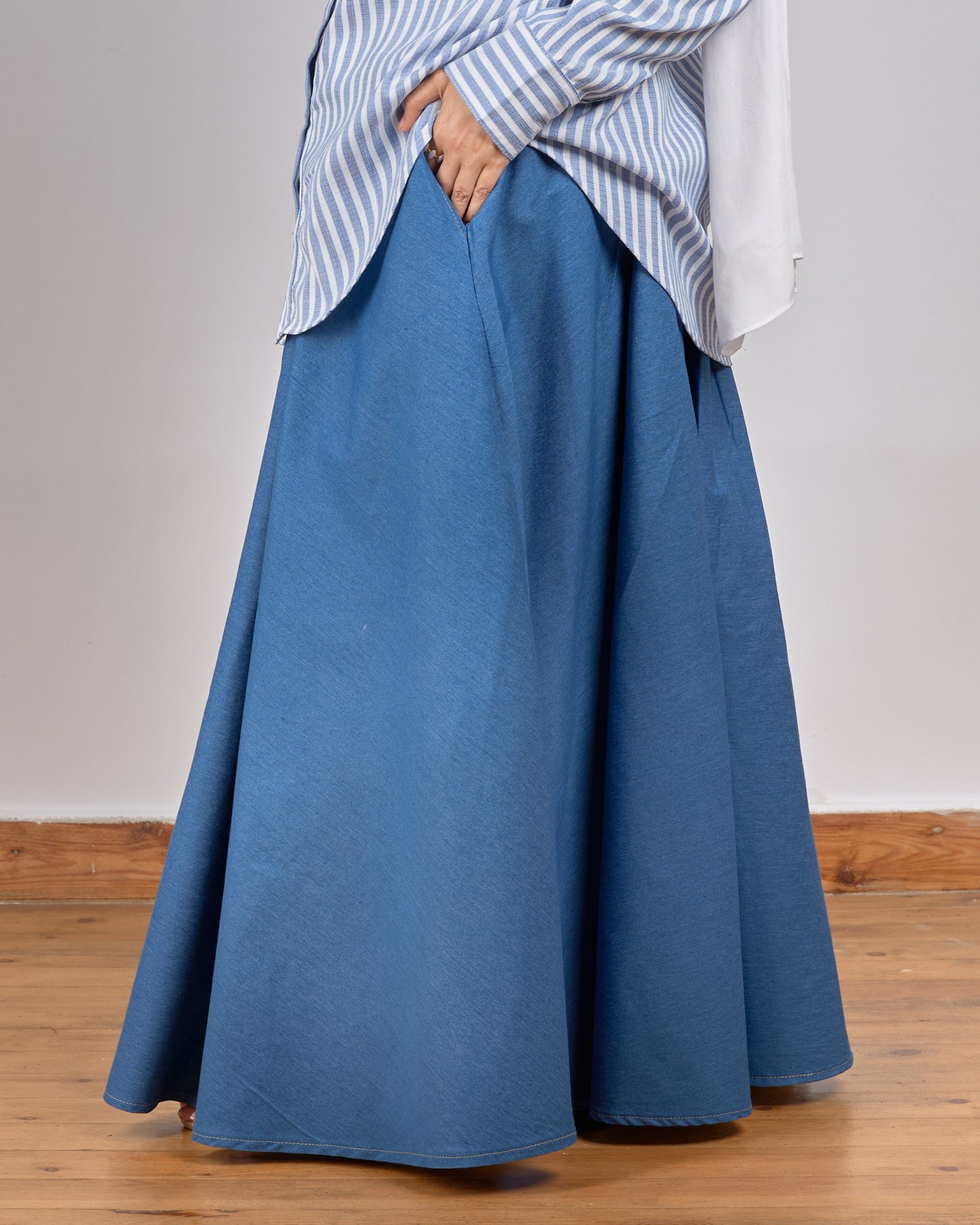 DENIM CLOUSHE SKIRT