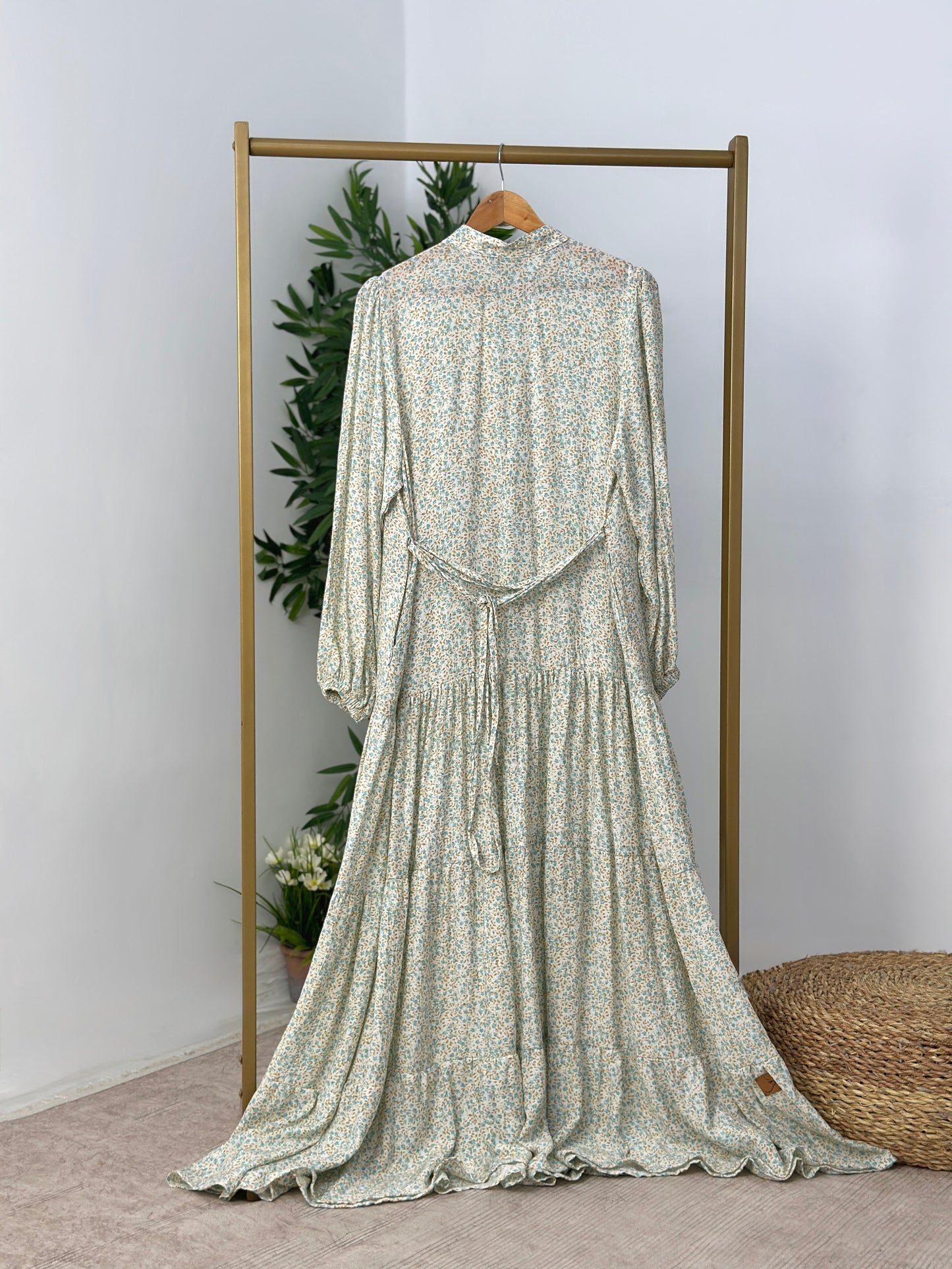 Floral Dress - فستان مشجر ورد -QS0142