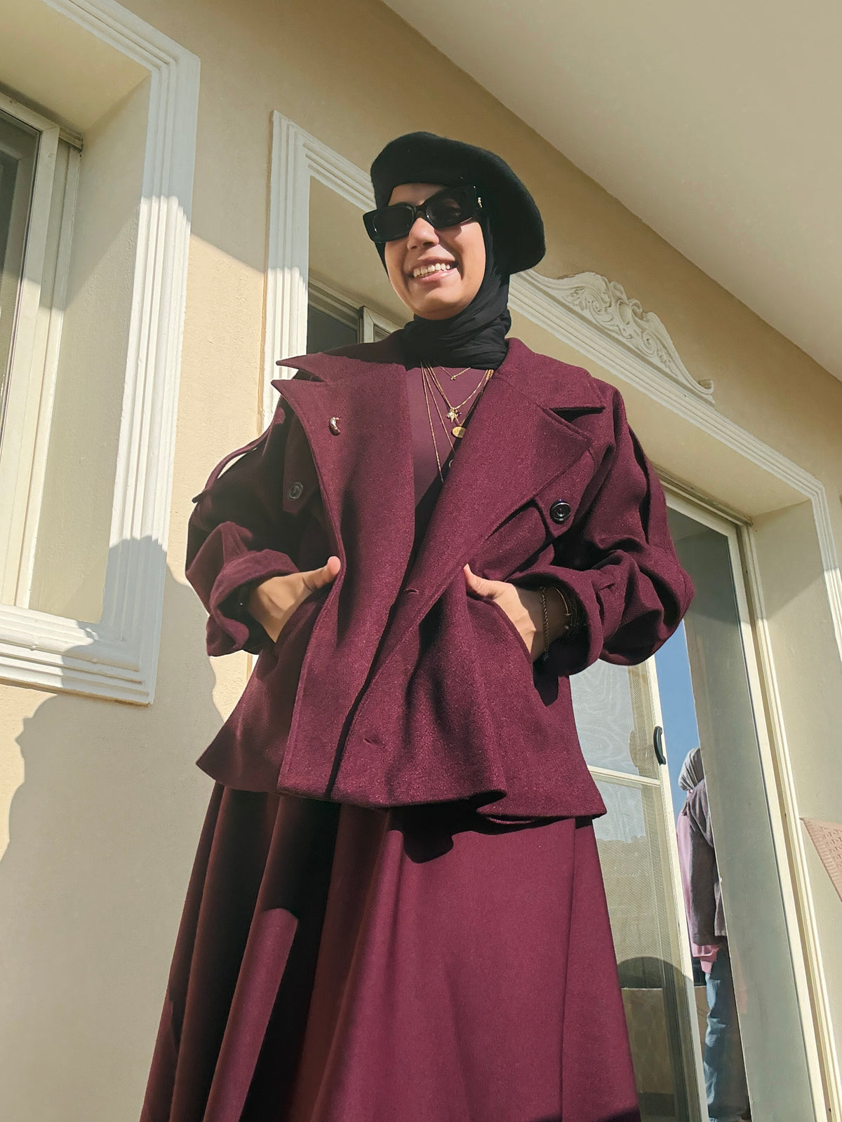 Short Wool Jacket -جاكت جوخ قصير - QW0105