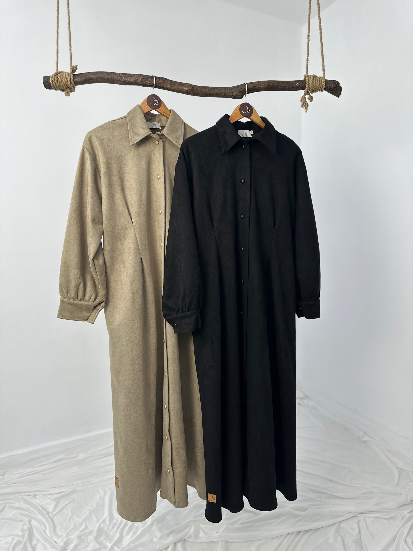 Suede Velvet Dress - فستان قطيفة سويدي - QW099