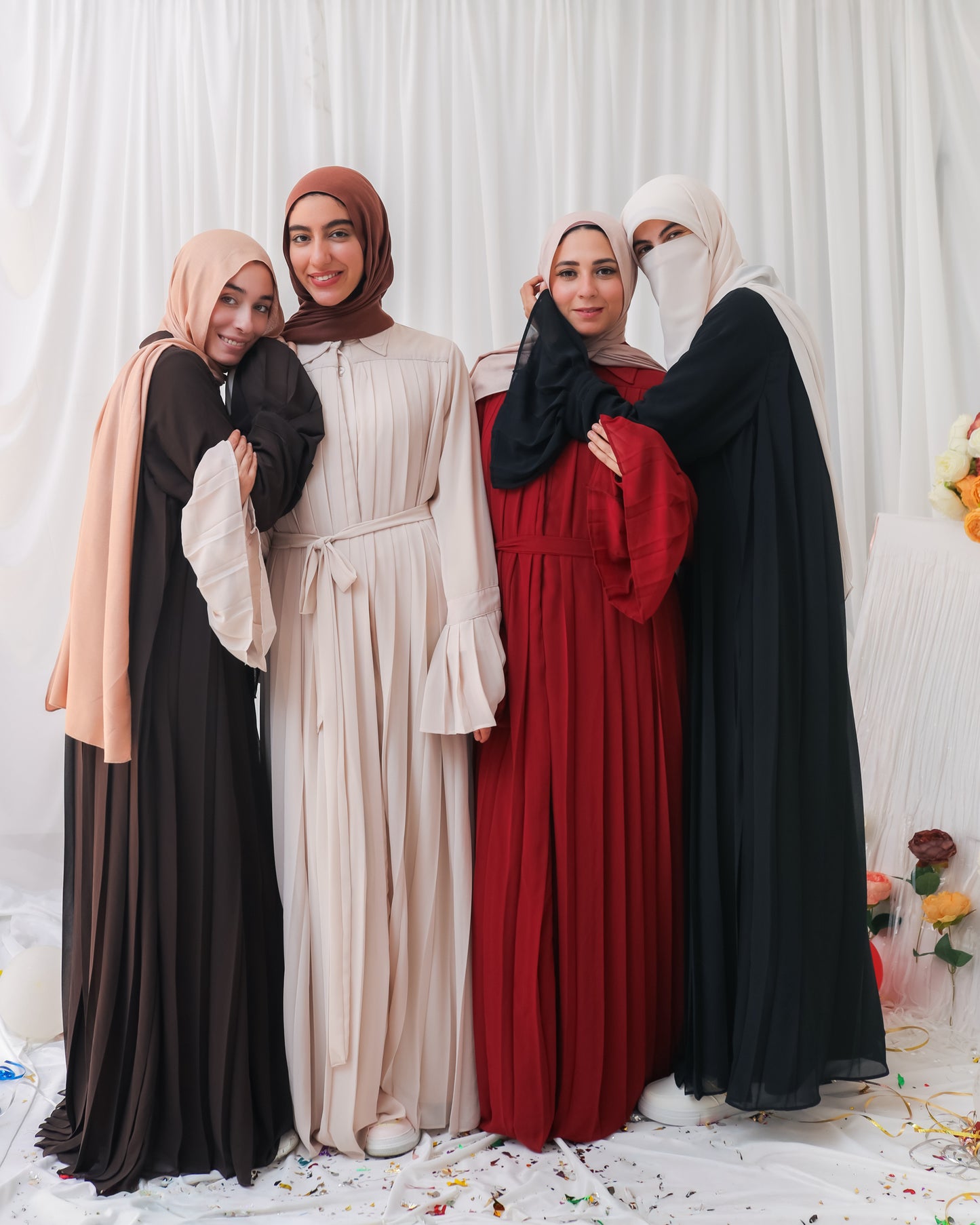 PLEATED CHIFFON DRESS - بلسيه دريس