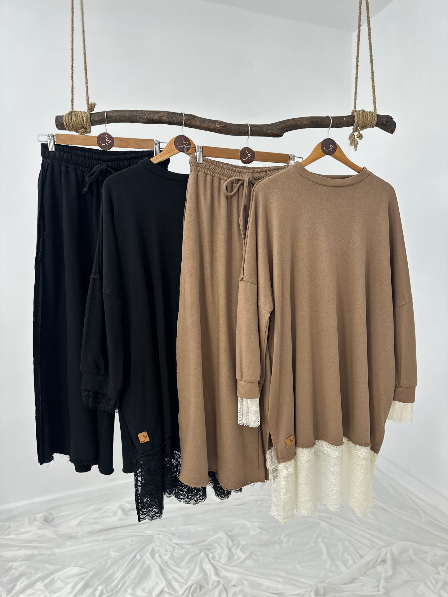 Melton Lace-Trim Set -  ست ملتون دانتيل Q096